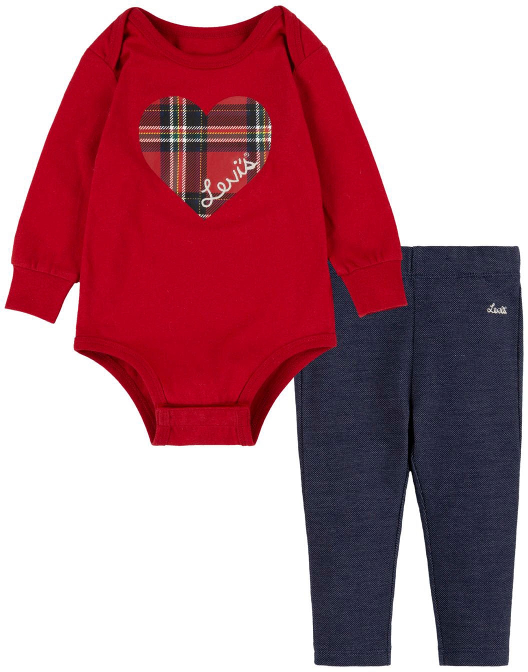 Levi's® Kids Body & Leggings »PLAID 2PC BOX SET«, for BABYS