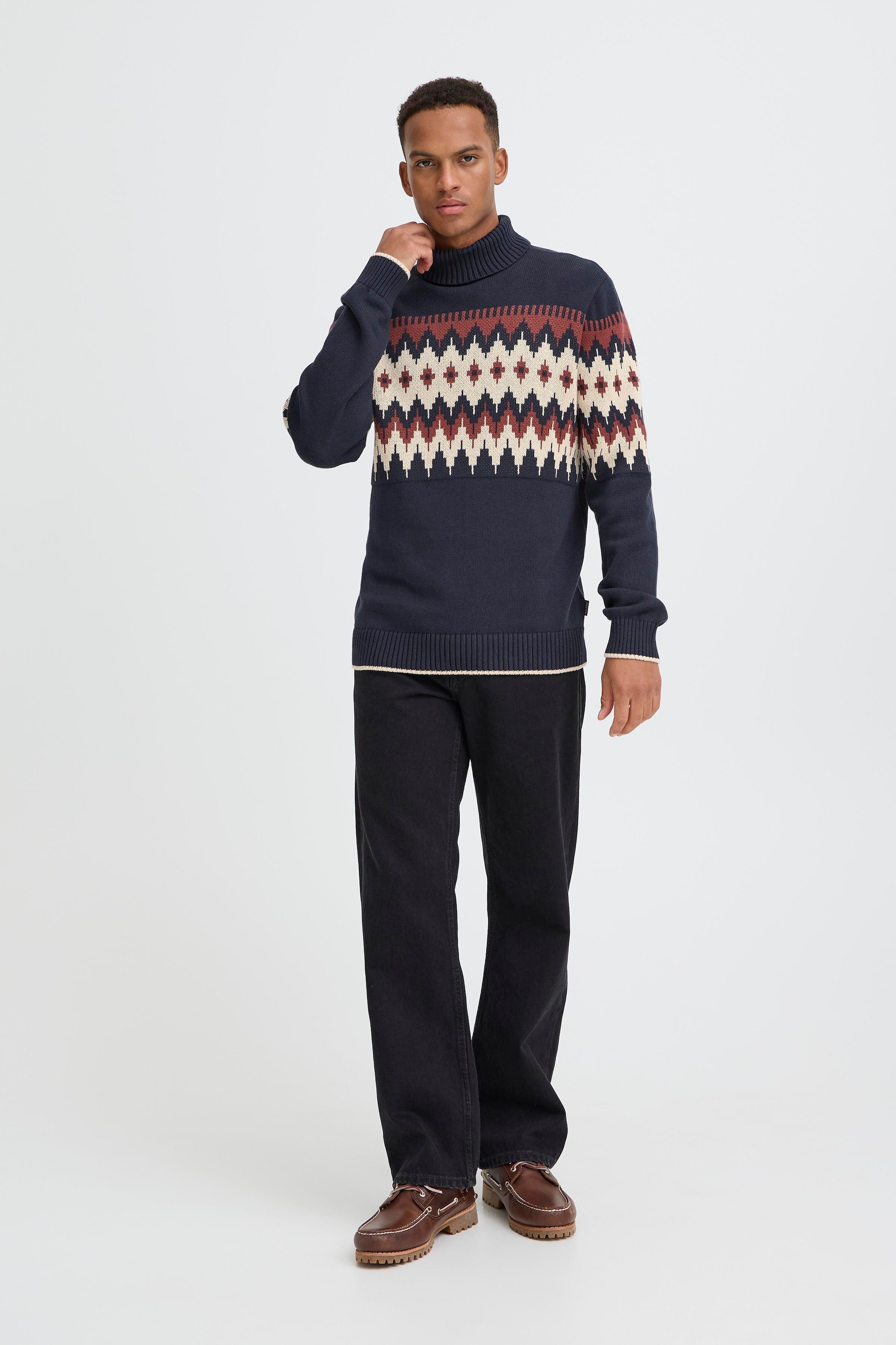 Blend Rollkragenpullover »BHBENJI JACQ KNIT« im tollen Jacquardmuster