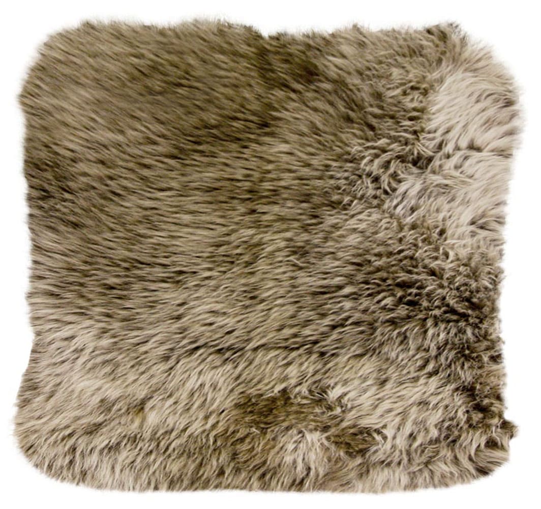 Heitmann Felle Oreiller en fourrure »Lammfell-Kissen - Premium Qualität« Véritable peau d'agneau australienne, carrée, 40x40 cm, particulièrement dense et douce