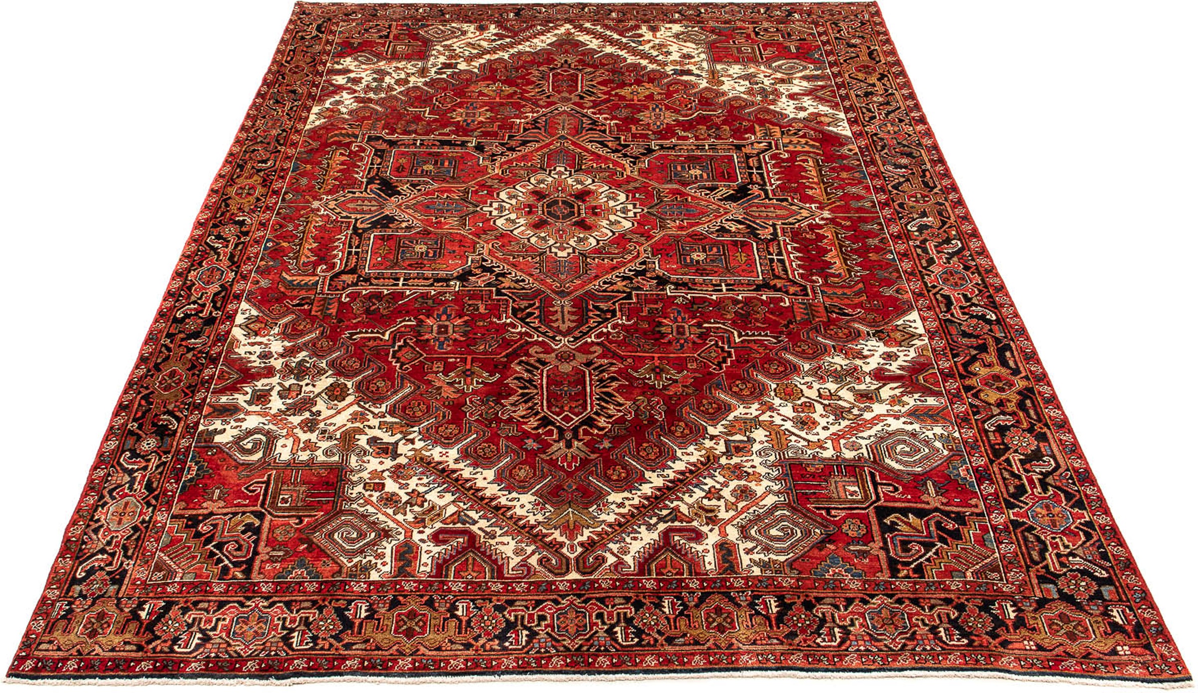 Image of morgenland Orientteppich »Perser - Nomadic - 377 x 306 cm - dunkelrot«, rechteckig, 10 mm Höhe, Wohnzimmer, Handgeknüpft, Einzelstück mit Zertifikat bei Ackermann Versand Schweiz