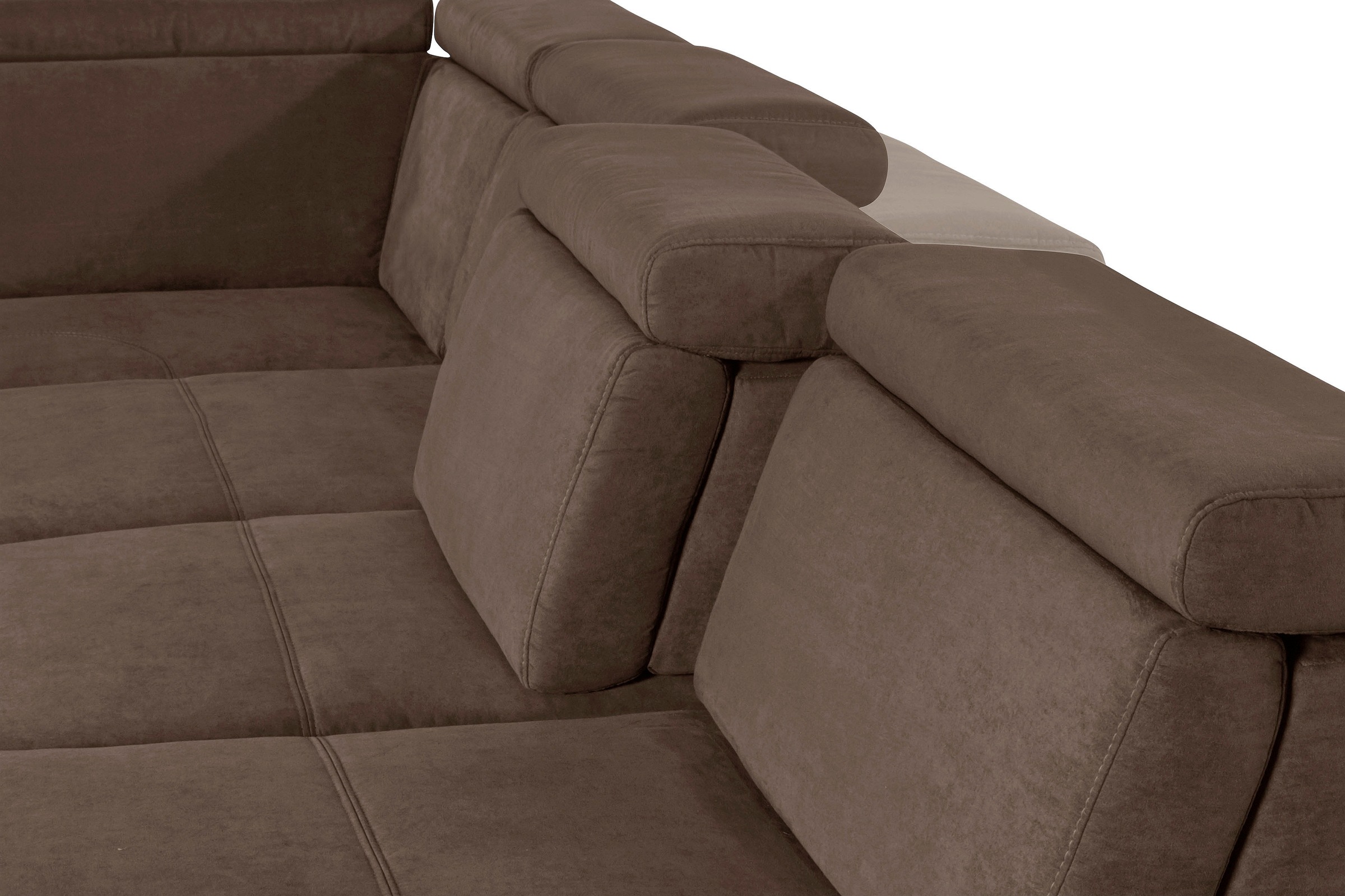 sit&more Wohnlandschaft »Gizeh U-Form«, 15 cm Fusshöhe, inklusive Sitztiefenverstellung und Kopfteilverstellung