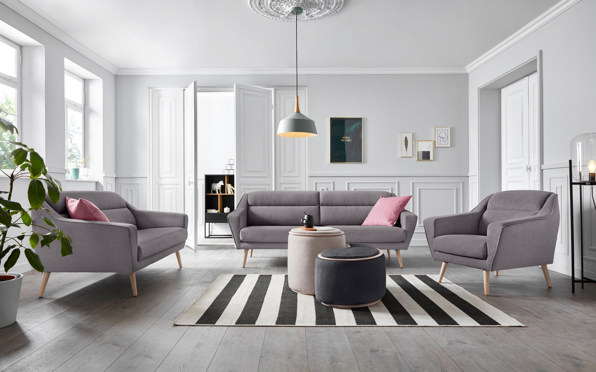 andas Fauteuil »Bille« mit Naht im Rückenkissen und Eiche-Beinen, Design by Morten Georgsen