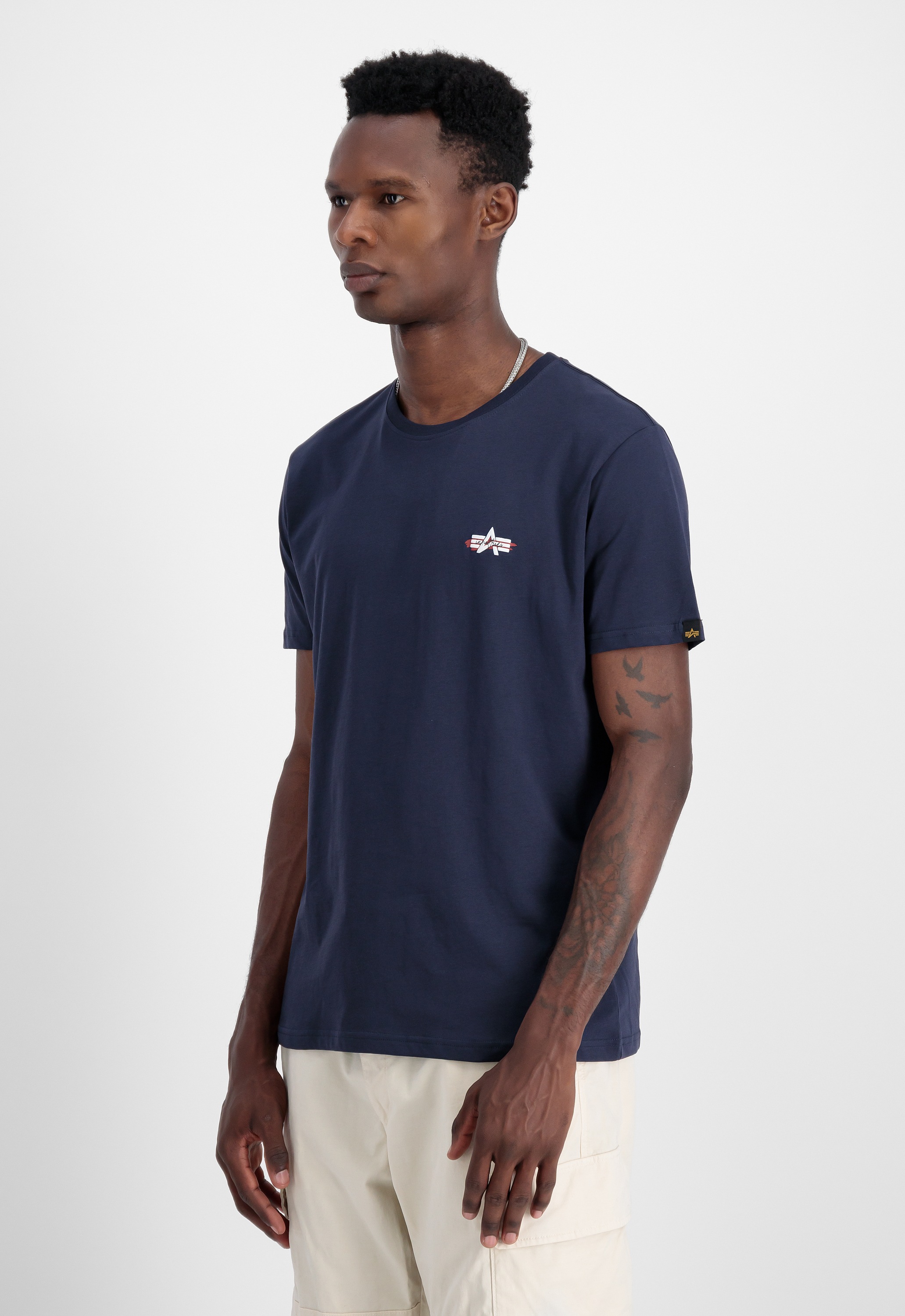 Image of Alpha Industries T-Shirt "Signature Puff Print Backprint T-Shirt"