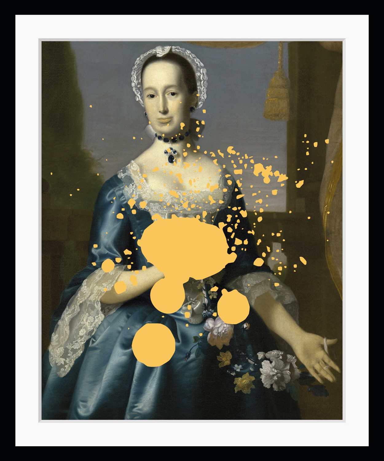 Image of queence Bild "Linda mit Farbklecks" Bilder von Frauen Frau Gemälde Historische Persönlichkeiten Kunst HD Premium Poster-Druck inkl. Holzrahmen