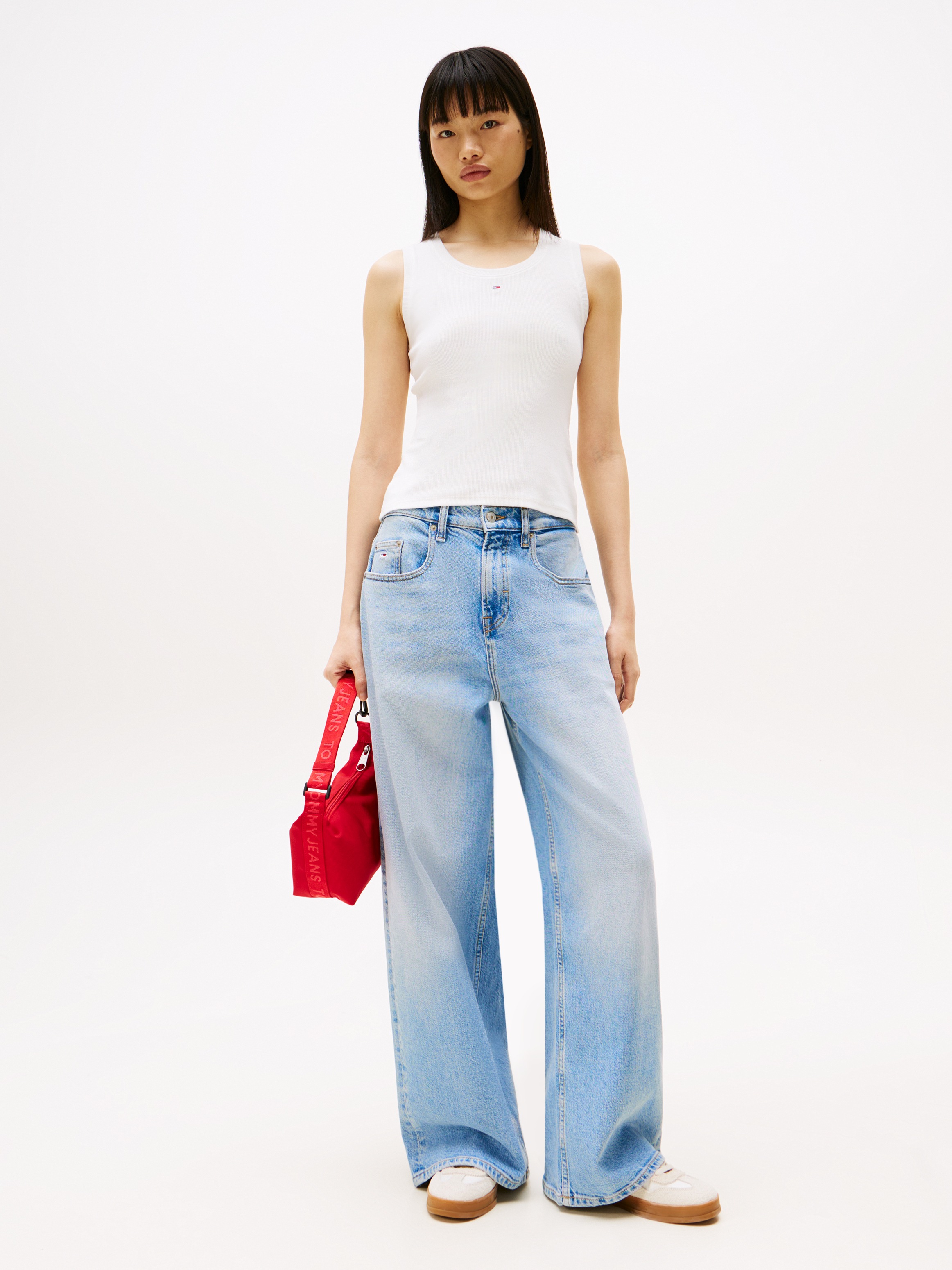 Tommy Jeans Curve Tanktop »TJW ESSENTIAL RIB TANK EXT«, in Grossen Grössen, Rippware