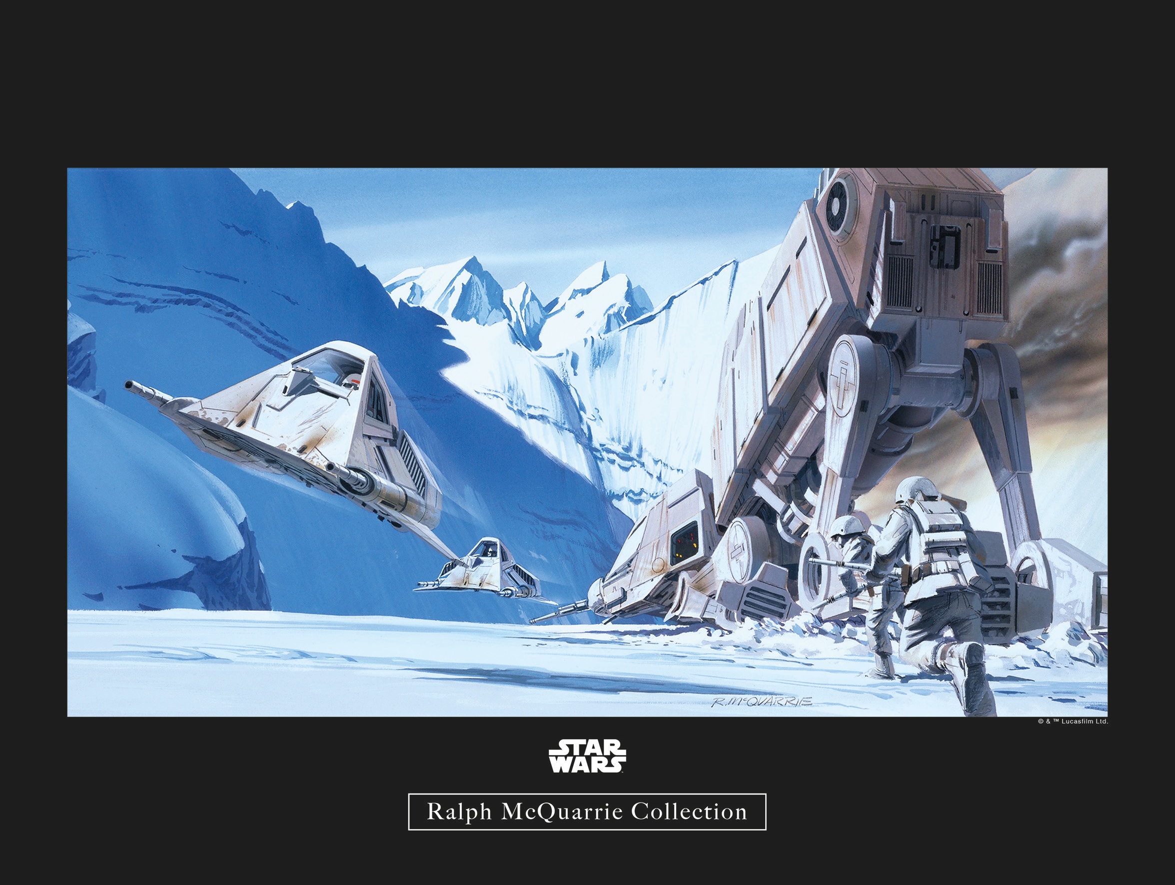 Image of Komar Bild "Star Wars Classic RMQ Hoth Battle Snowspeeder" Star Wars 1 Stk. tlg. Wandbild zur Dekoration im Kinderzimmer - ohne Rahmen