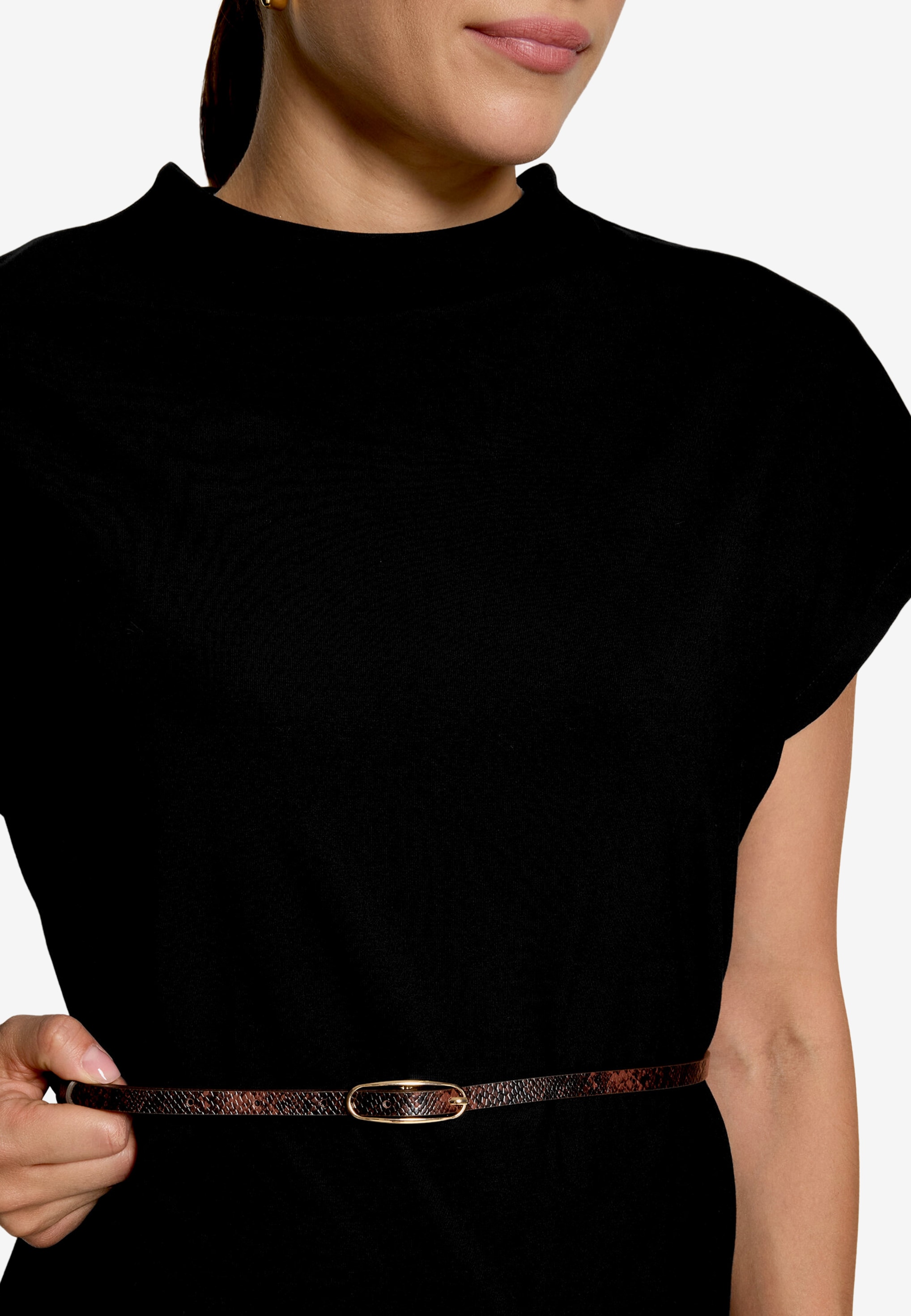 Zero Kurzarmshirt Sommershirt mit Gürtel