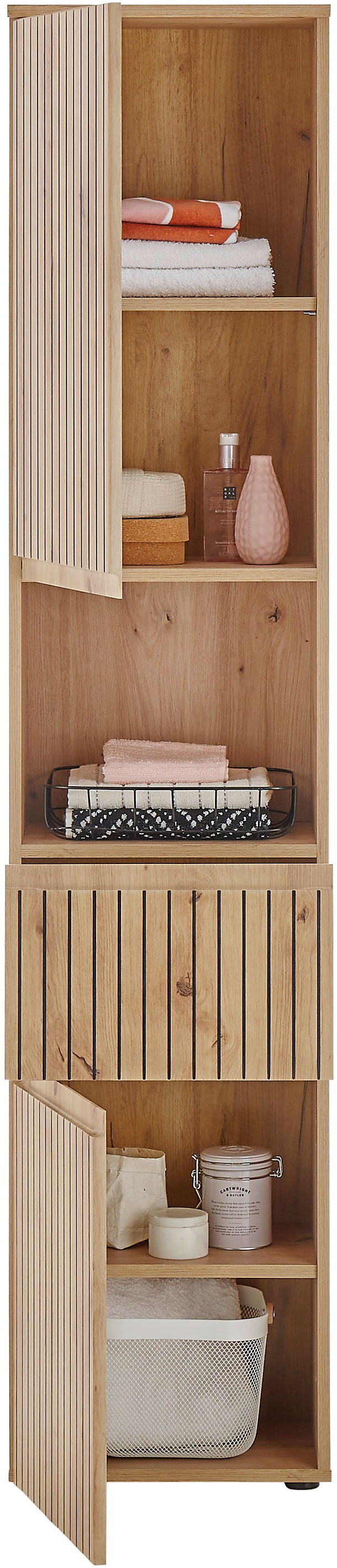 BASIC by Balculina Armoire haute »Austin« 1 cuis tlg. Largeur 40 cm, charnière porte L/R réversible, fonction soft-close