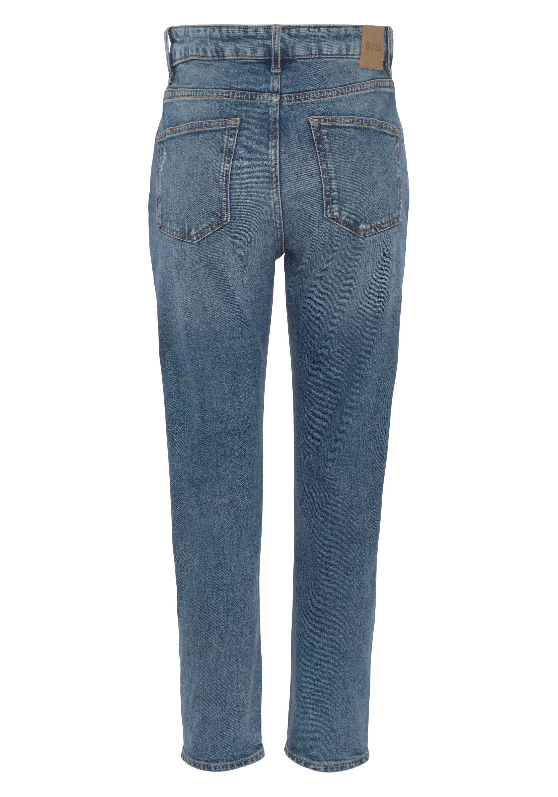 BOSS ORANGE Stretch-Jeans »Elsa Mid Rise Mid Waist, mittlere Leibhöhe Premium Denim Jeans«, im stonewashed Look