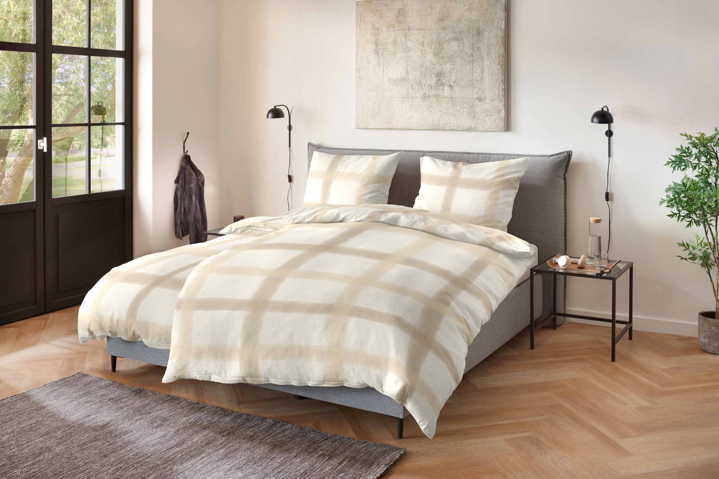 Primera Linge de lit »Soft-Seersucker-Bettwäsche Raster« 2