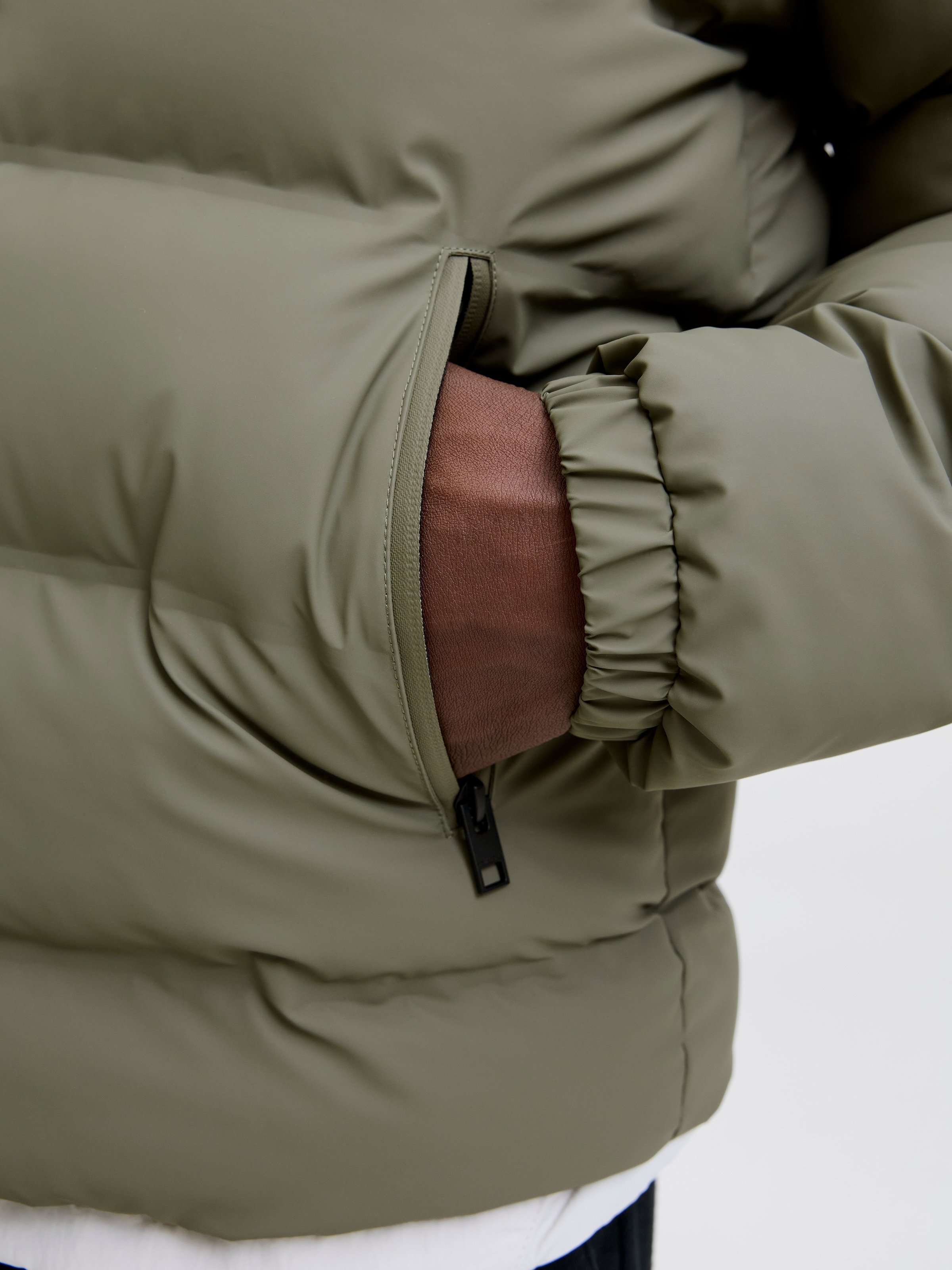 Jack & Jones Veste matelassée »JJELEMENTS PU PUFFER SN« mit Kapuze