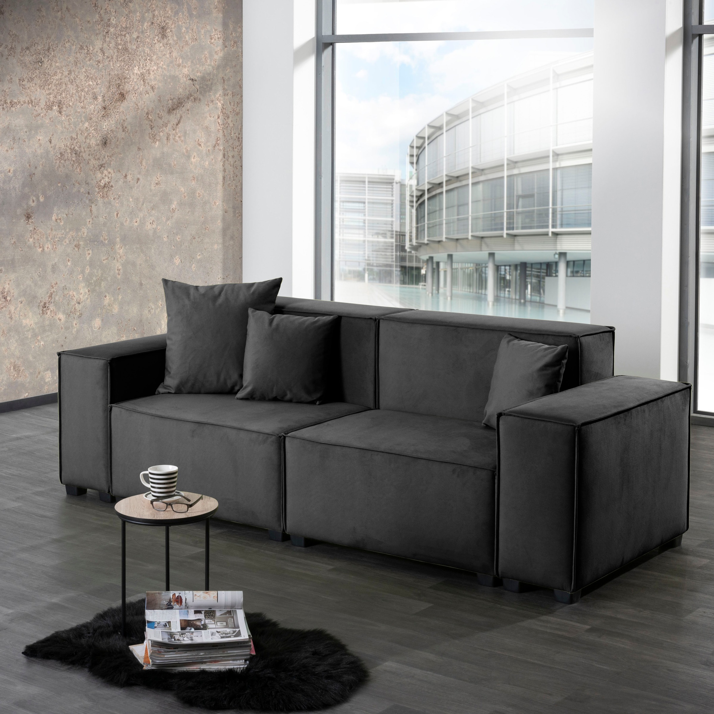 Image of Max Winzer® Wohnlandschaft »MOVE«, (Set), Sofa-Set 01 aus 6 Sitz-Elementen, inklusive 3 Zierkissen, individuell kombinierbar bei Ackermann Versand Schweiz