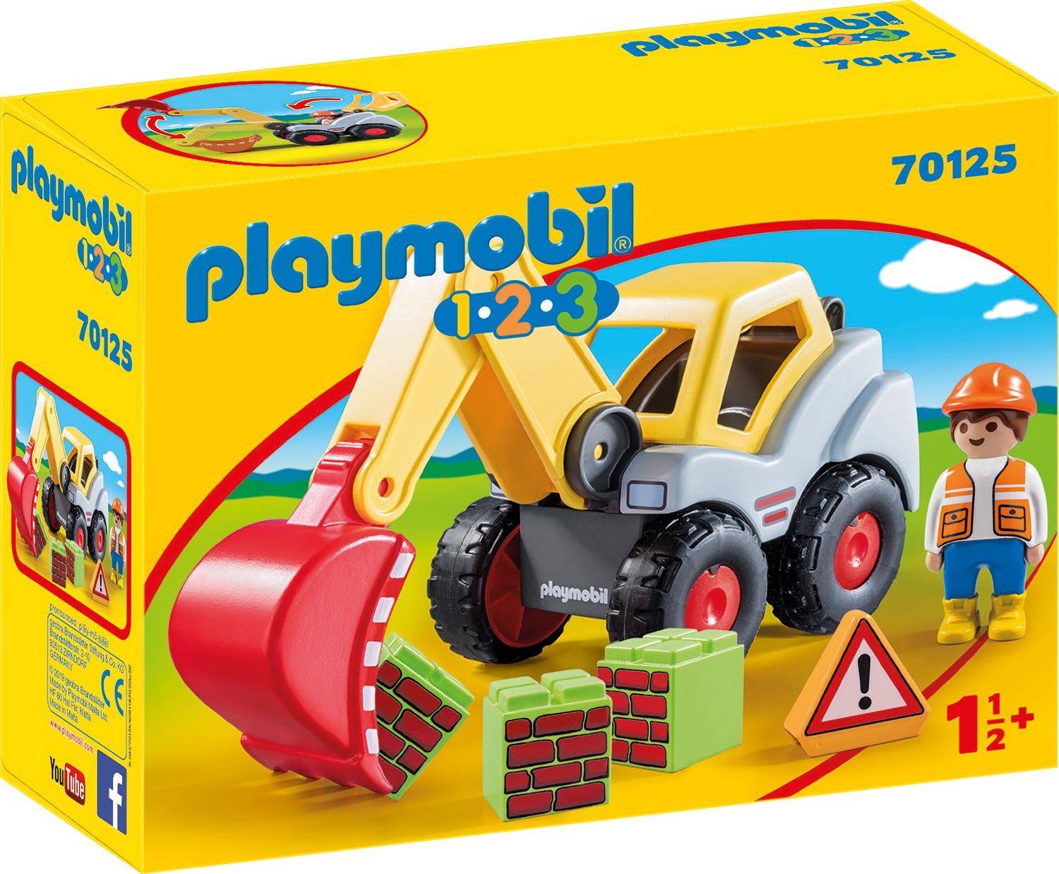 Image of Playmobil® Konstruktions-Spielset »Schaufelbagger (70125), Playmobil 123«, Made in Europe bei Ackermann Versand Schweiz