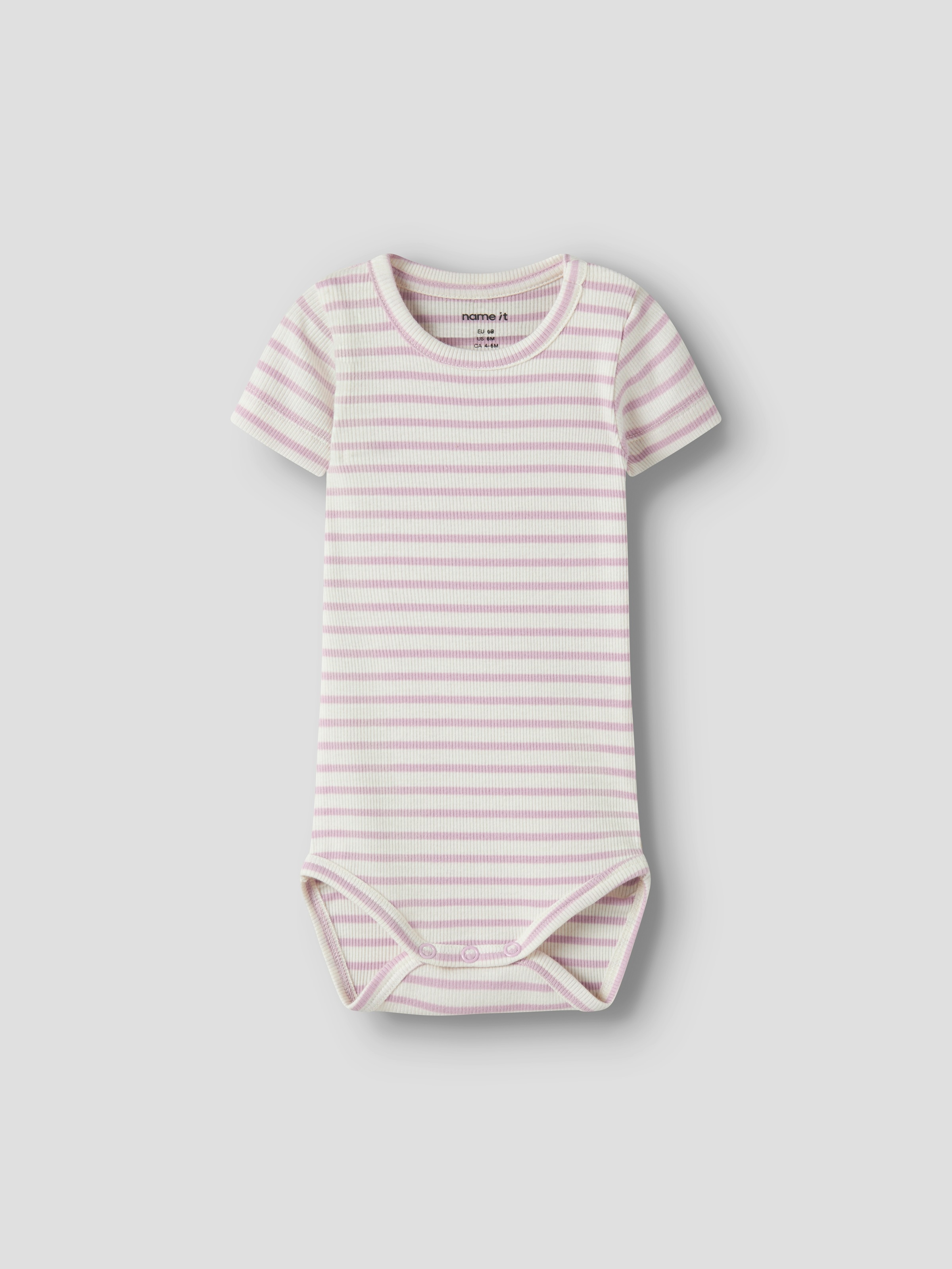 Name It Body à manches courtes »NBNBANI SS BODY NOOS« mélange de coton, jersey côtelé