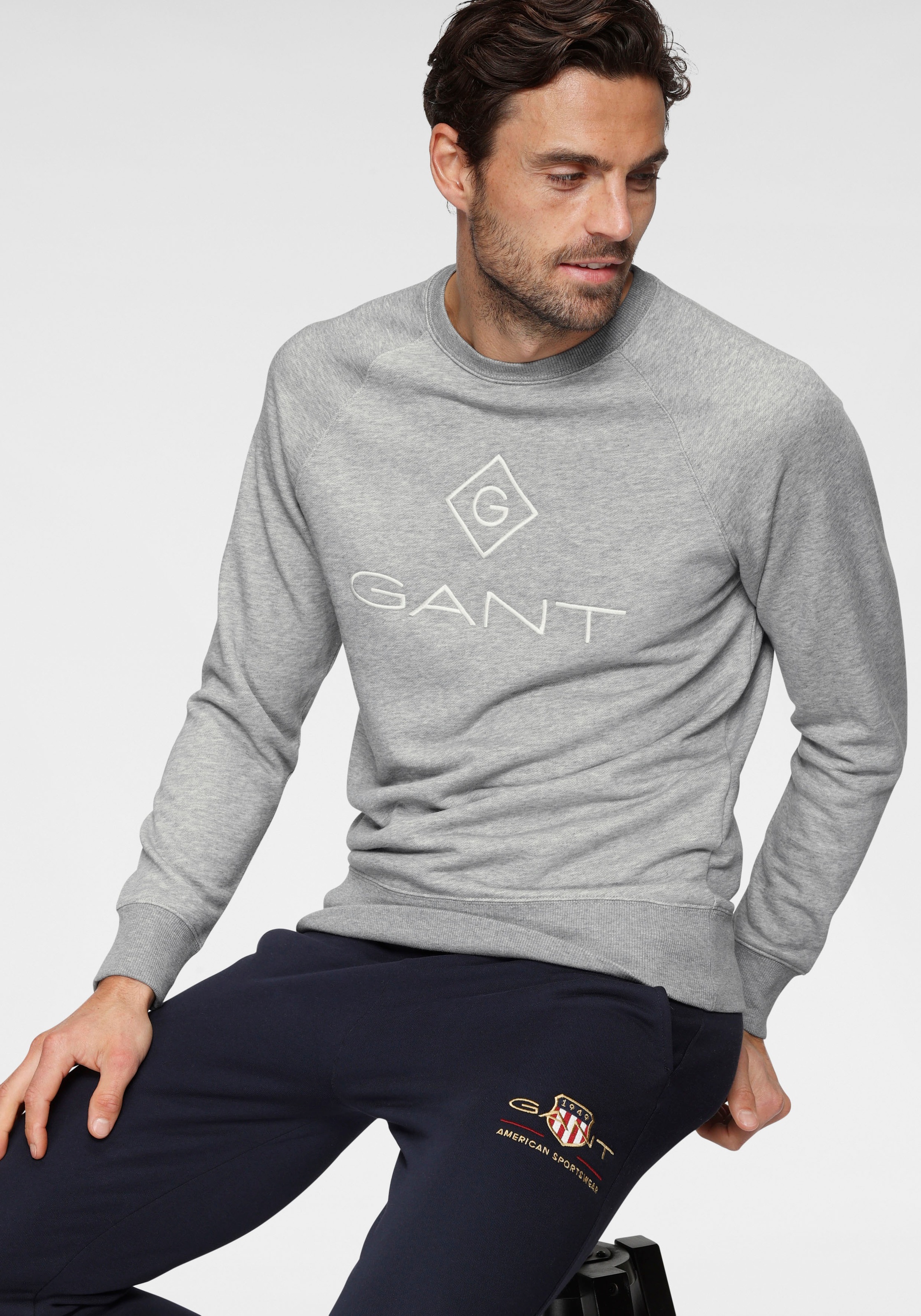 Image of Gant Sweatshirt »LOCK UP C-NECK SWEAT«, Bündchenabschlüsse bei Ackermann Versand Schweiz