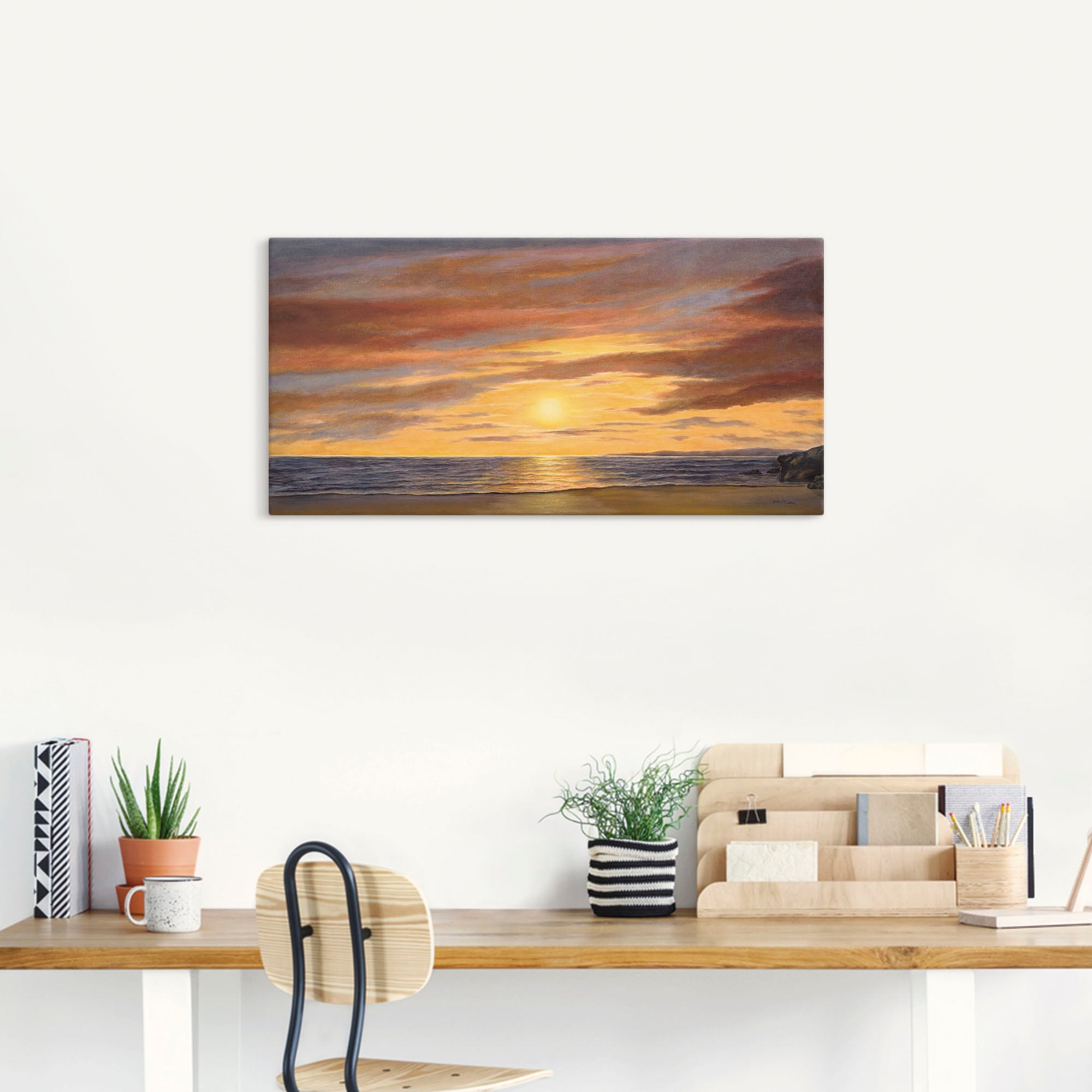 Artland Fresque murale »Sonne am Strand« 1 cuis tlg. als Alubild, Leinwandbild in verschied. Grössen