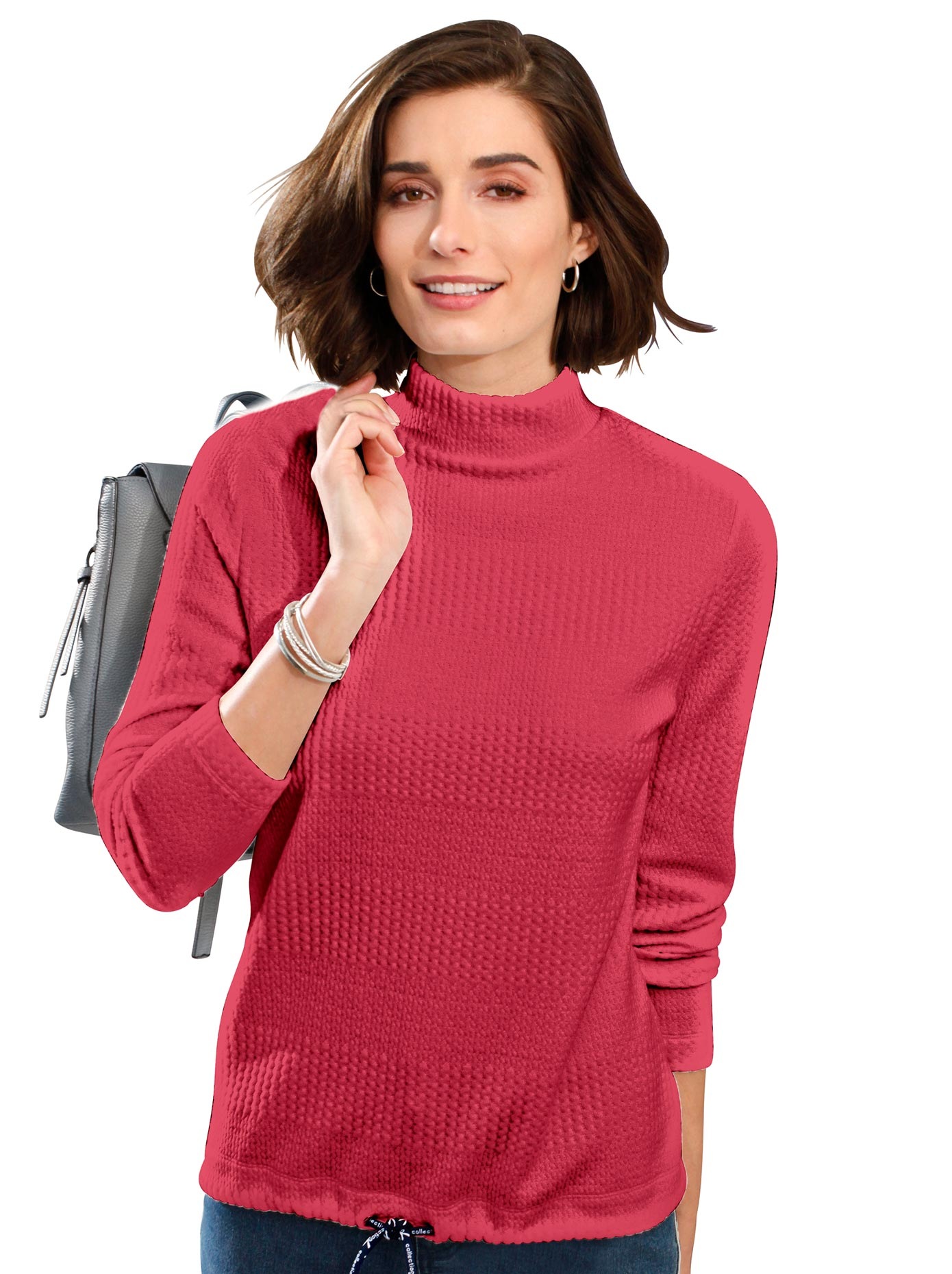 Image of Casual Looks Stehkragenshirt »Jacquard-Shirt«, (1 tlg.) bei Ackermann Versand Schweiz