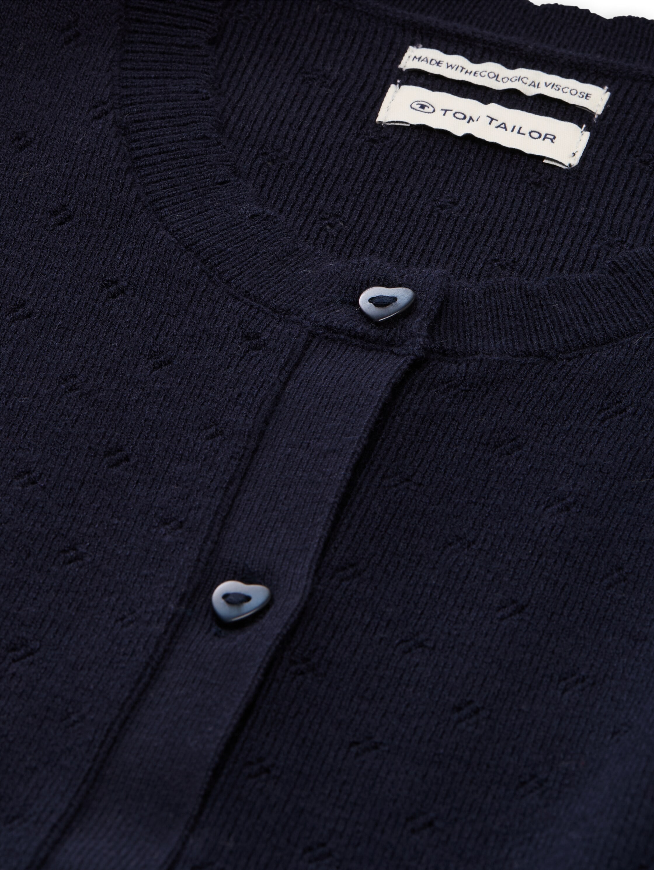 TOM TAILOR Veste en tricot ajouré mit Muster