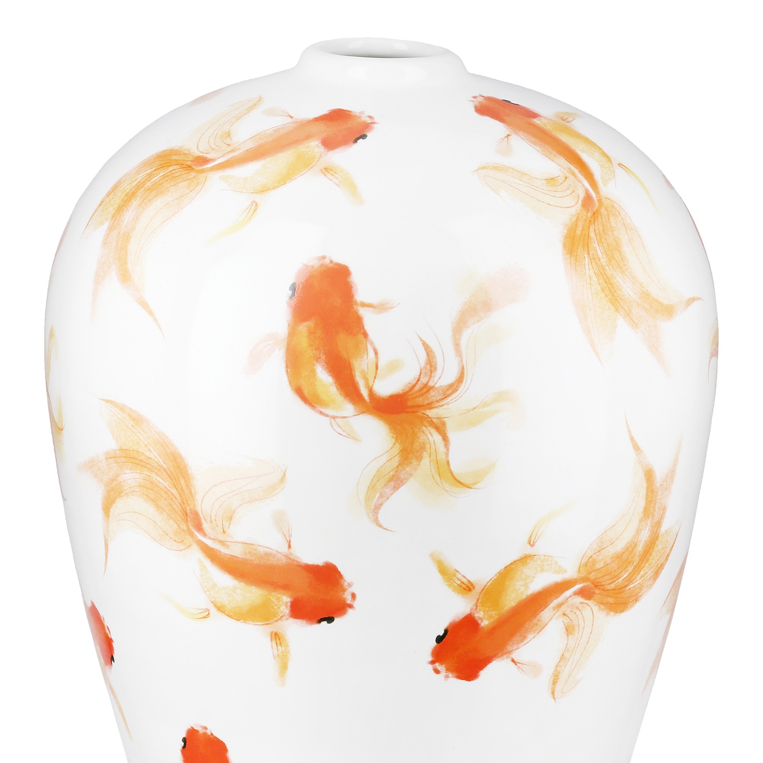 GILDE Tischvase »Vase bauchig Neon weiss H. 30 cm«, (1 St.)