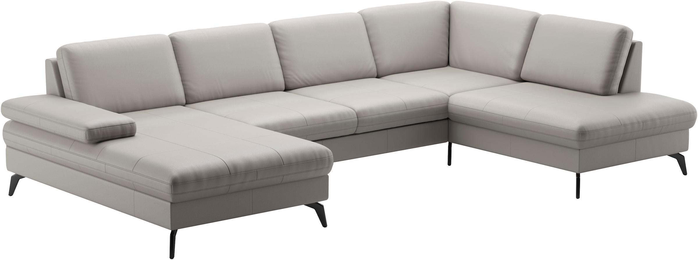 sit&more Wohnlandschaft »Morris U-Form, inkl. Sitztiefenverstellung«, wahlweise mit Armteilverstellung, Bettfunktion & Bettkasten