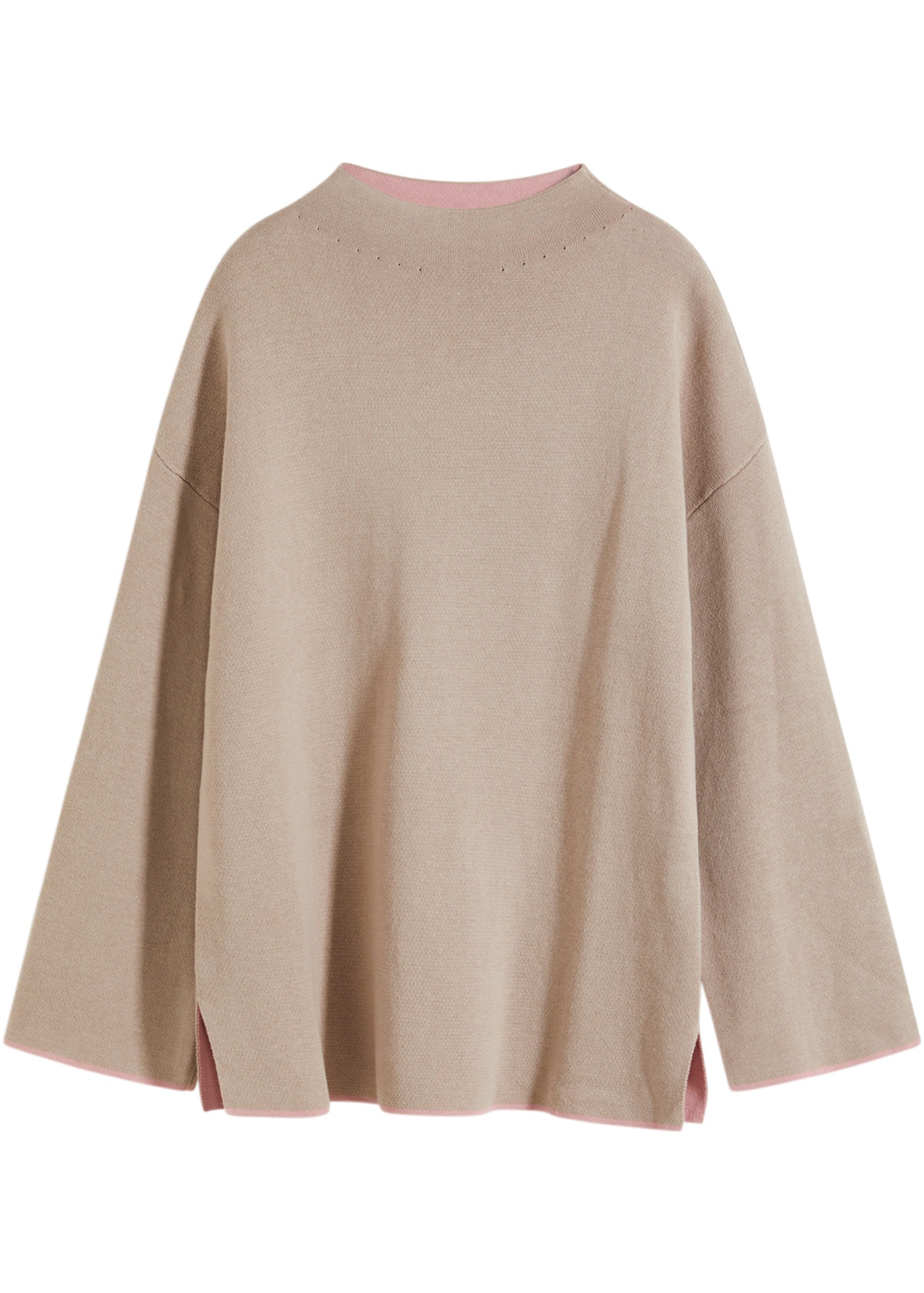 bonprix Pull en tricot »Wende-Pullover aus Feinstrick« aus Feinstrick, mit Stehkragen, Wende-Pullover, Oversize-Passform