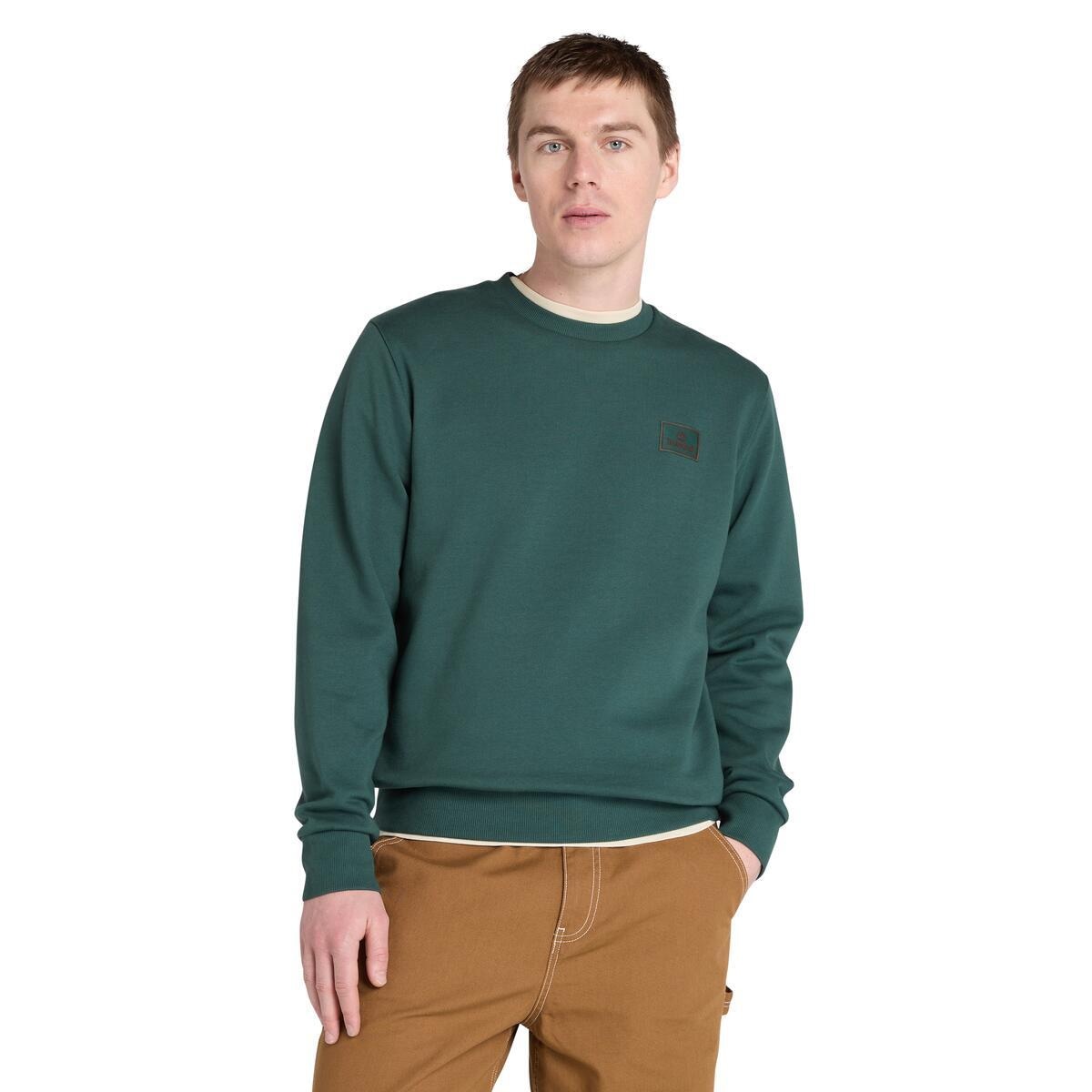 Image of Timberland Sweatshirt "Silicon Badge (BB) Crew Neck", mit Crew-Neck-Ausschnitt, aus Baumwolle und Polyester