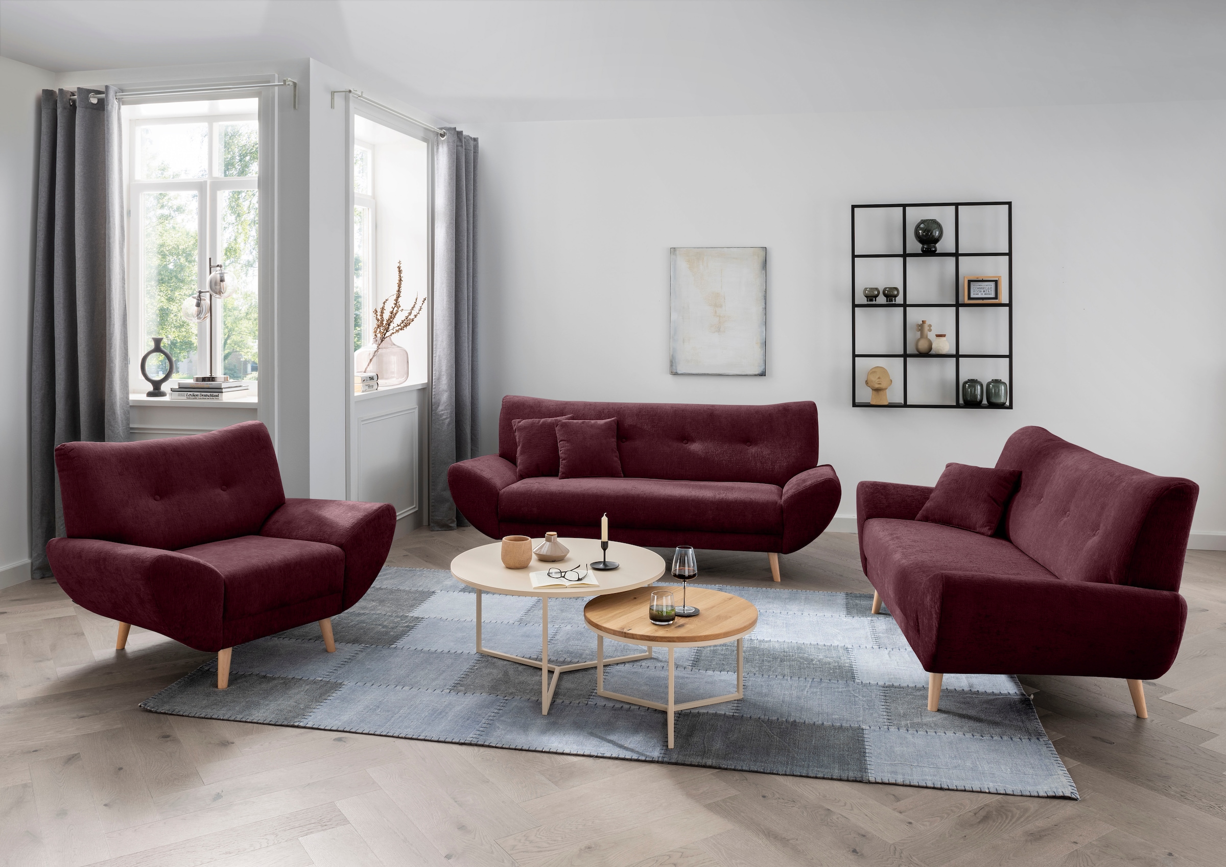 Home affaire Polstergarnitur »Basta« 3-2-1, 3 tlg. tlg.