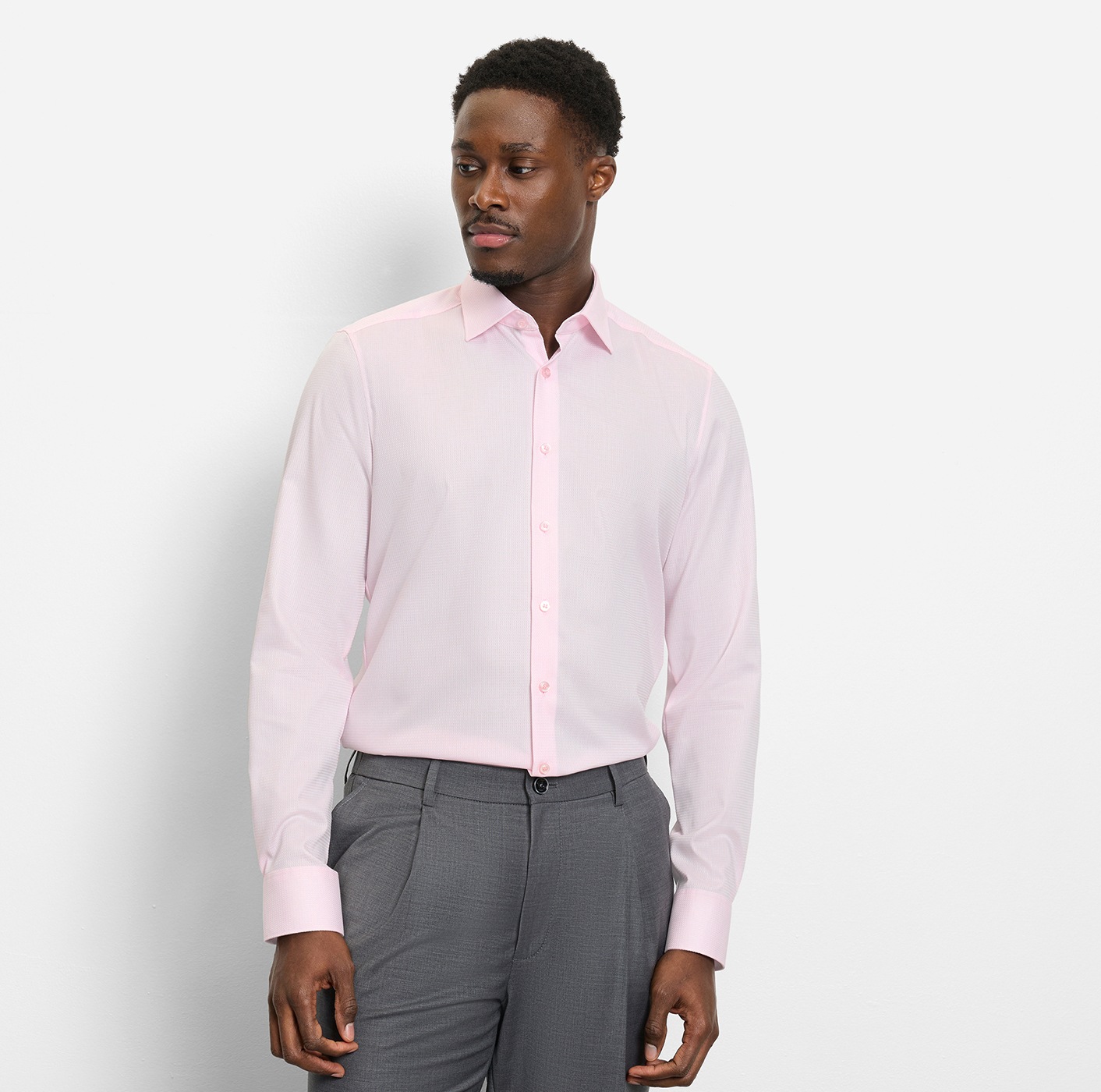 OLYMP Chemise à manches longues »Level Five« Under-Button-down-Kragen, Businesshemd, body fit, fein strukturiert