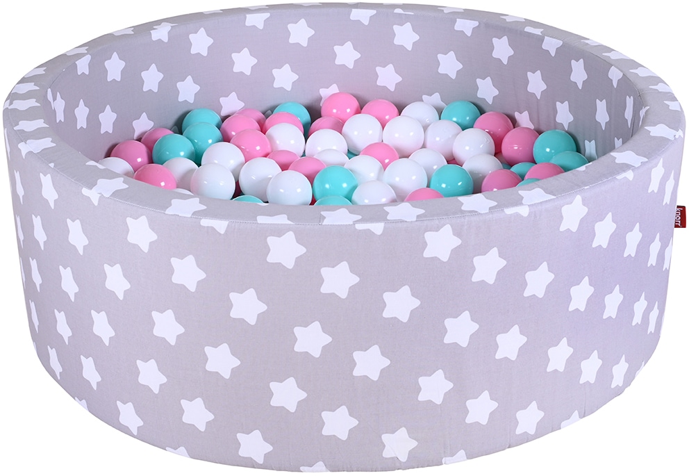 Image of Knorrtoys® Bällebad »Soft, Grey White Stars«, mit 300 Bällen rose/creme/lightBlue; Made in Germany bei Ackermann Versand Schweiz