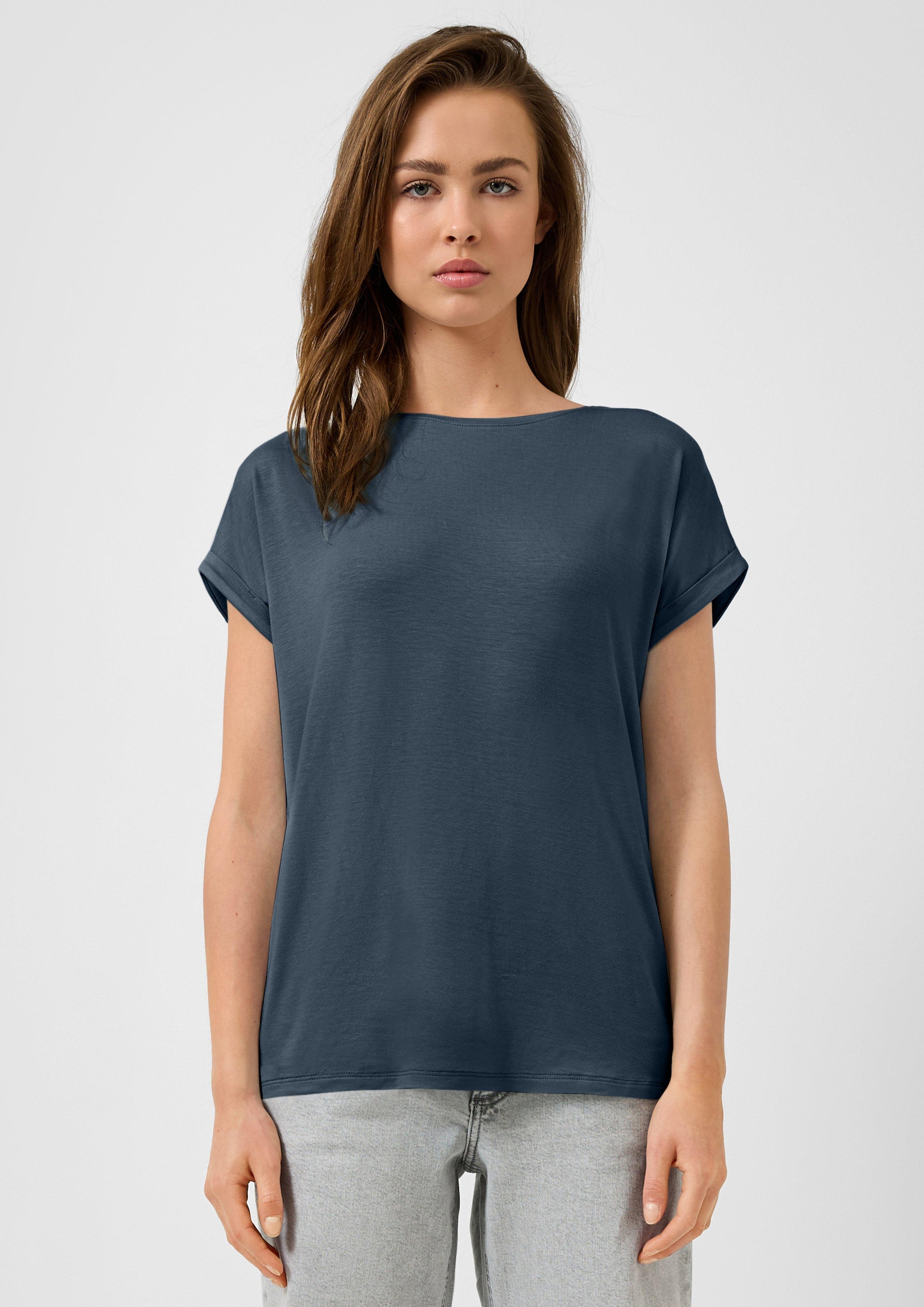 Image of QS Kurzarmshirt mit Ärmelaufschlag