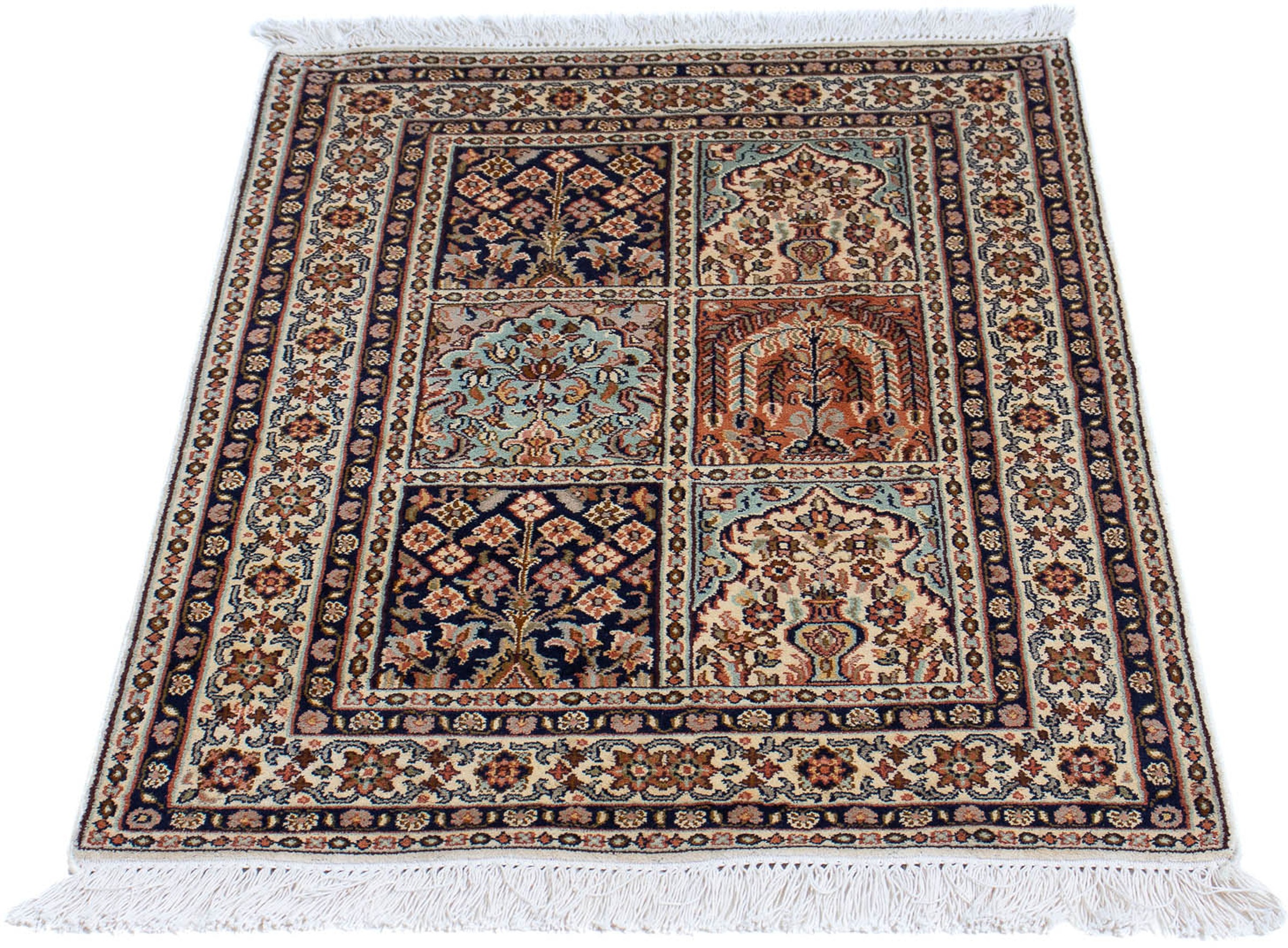 Image of morgenland Seidenteppich »Seidenteppich - Kaschmir Seide - 93 x 63 cm - mehrfarbig«, rechteckig, 4 mm Höhe, Wohnzimmer, Handgeknüpft, Einzelstück mit Zertifikat bei Ackermann Versand Schweiz