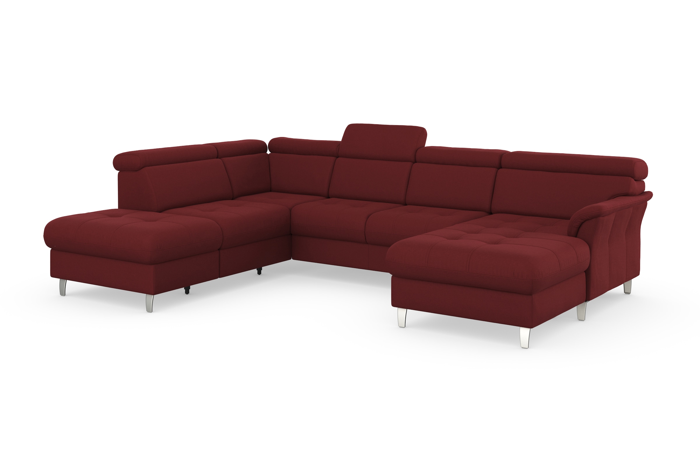 sit&more Wohnlandschaft »Marano U-Form« inklusive Kopfteilverstellung, wahlweise mit Bettfunktion, Bettkasten