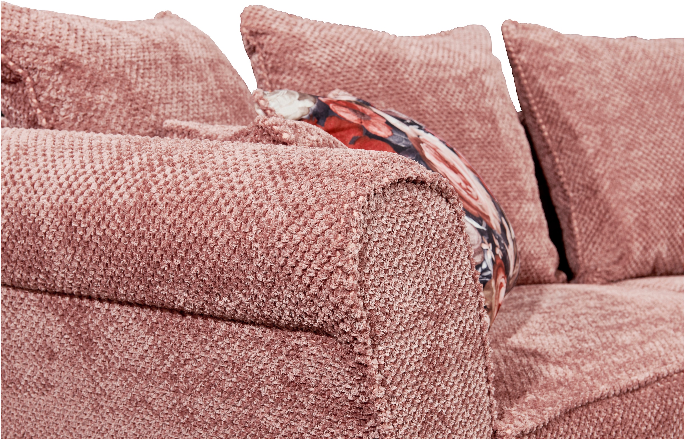 ED EXCITING DESIGN 3-Sitzer »Corinna«, Sofa mit 8 Kissen, gebogener Rücken