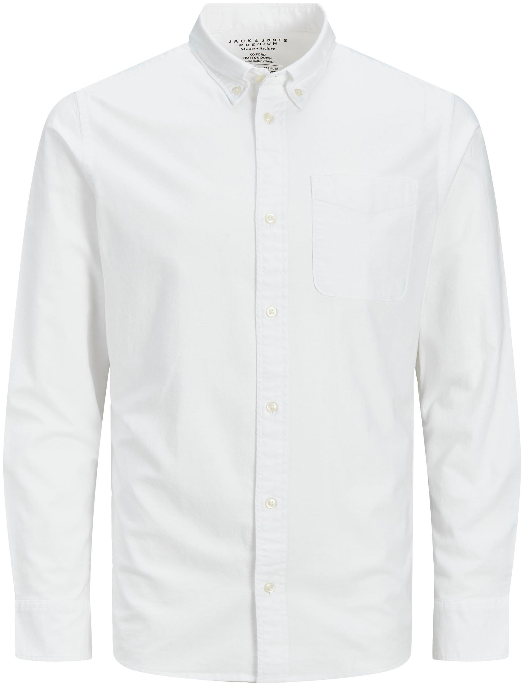 Jack & Jones Langarmhemd »BROOK OXFORD«, mit Button-Down Kragen
