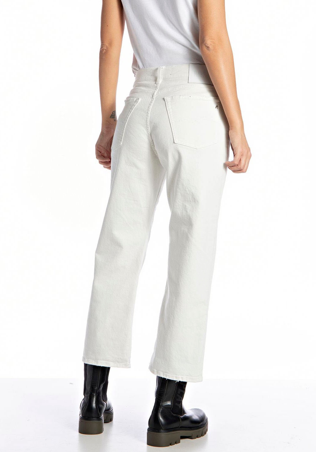 Replay Straight-Jeans »HEVELEEN«, in verkürzter Ankle-Form
