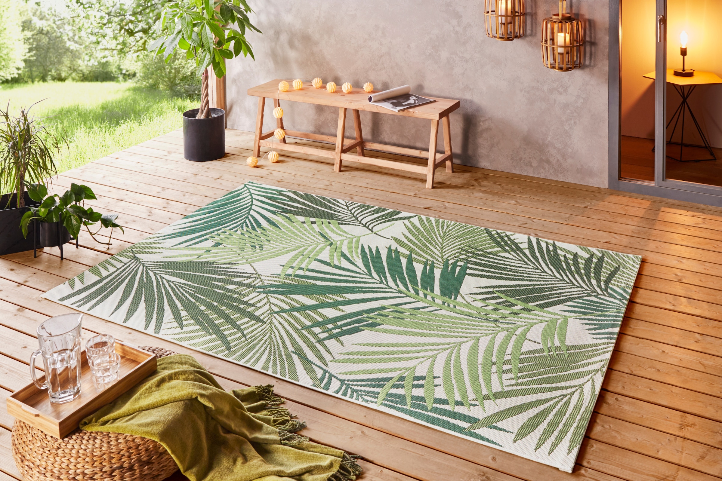 Image of HANSE Home Teppich "Vai" rechteckig 8 mm Höhe In- & Outdoor, Geometrisches Muster, Garten, Terrasse, Wohnzimmer