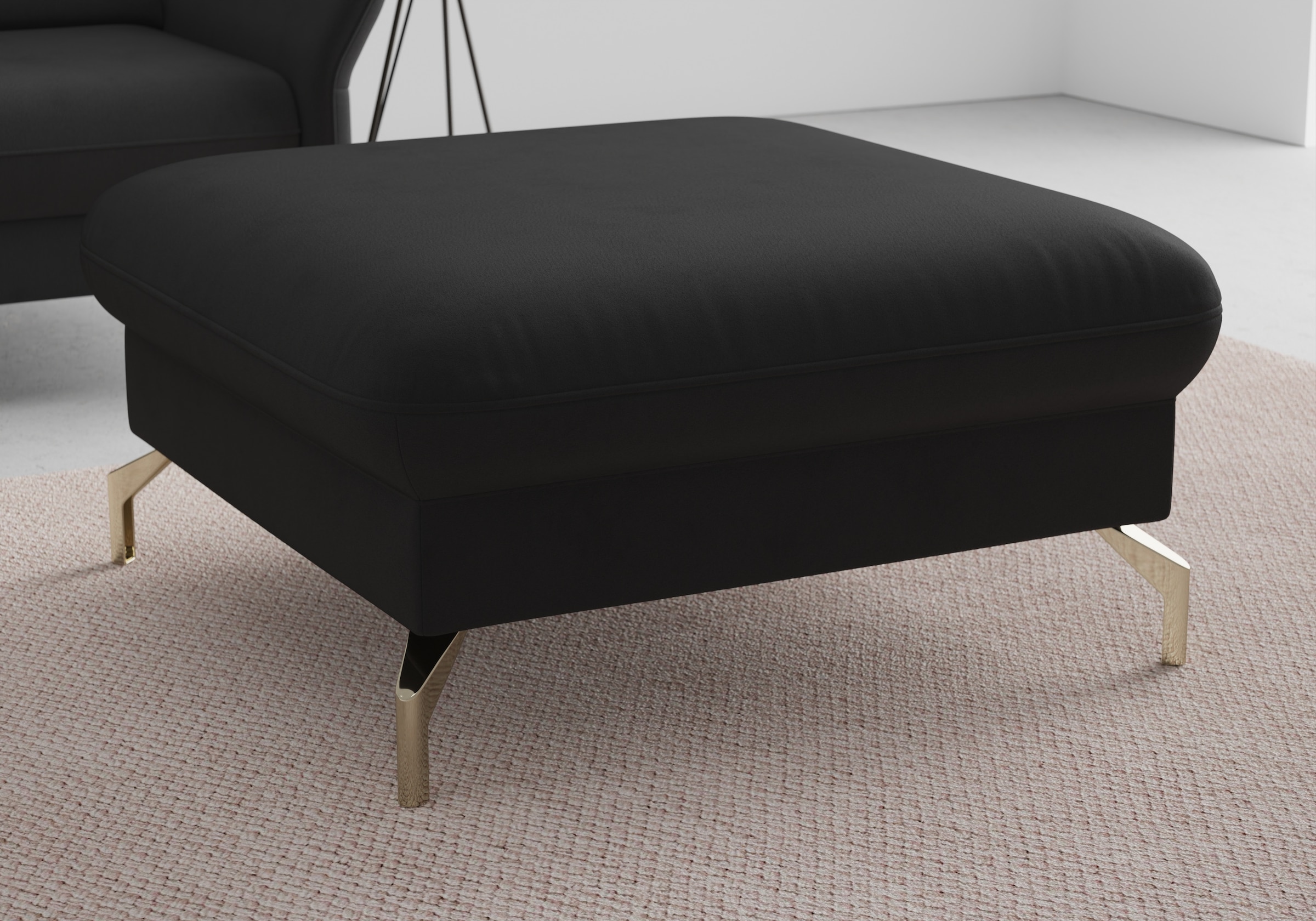 sit&more Tabouret »Fashion« avec ressorts ensachés, pieds nickelés satinés