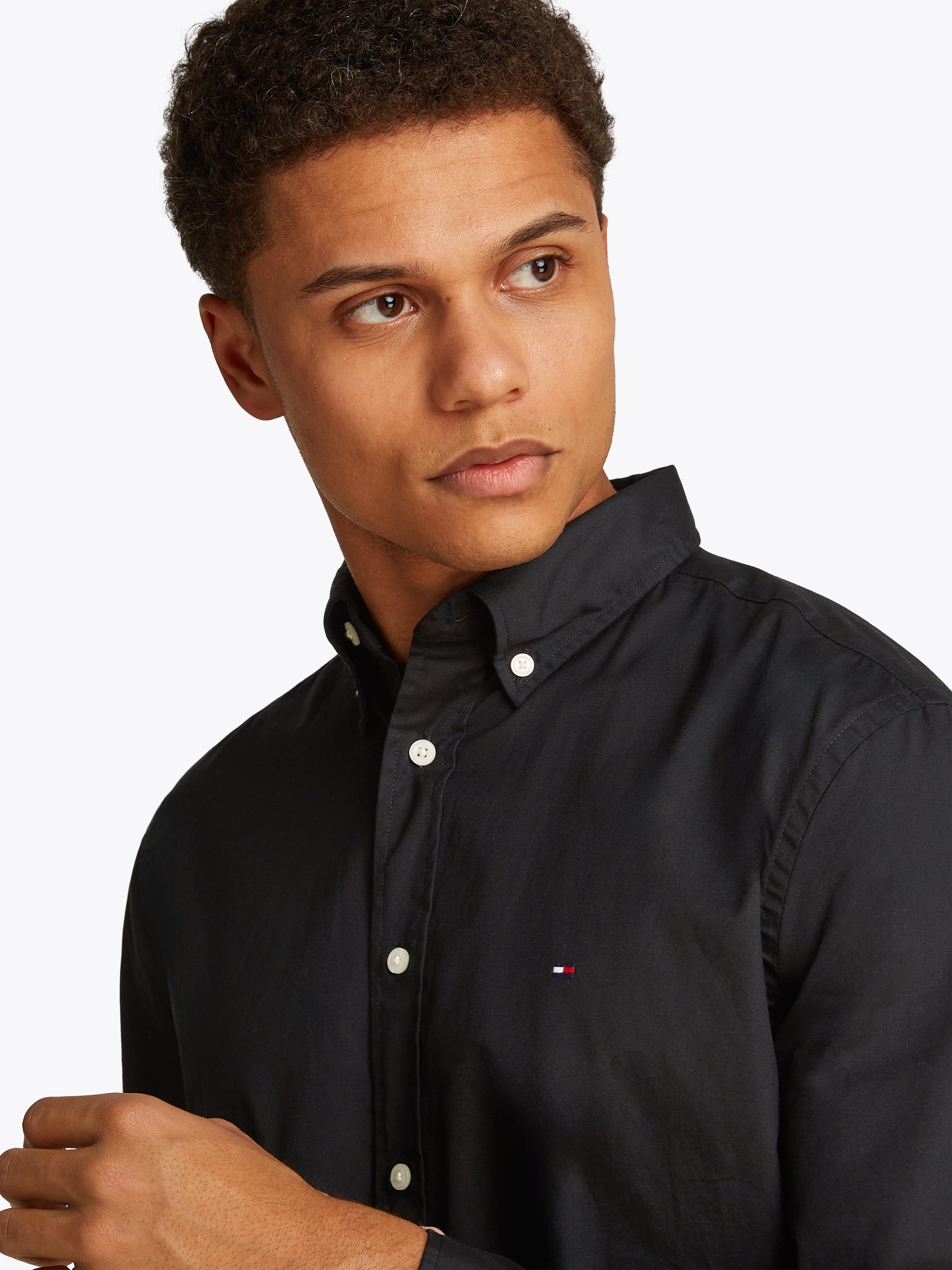 Tommy Hilfiger Langarmhemd »CORE FLEX POPLIN SOLID Regular Fit SHIRT«