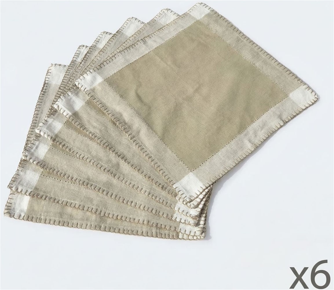 Image of Home affaire Serviettenhalter "Serviette in beigetöne 6erSet"