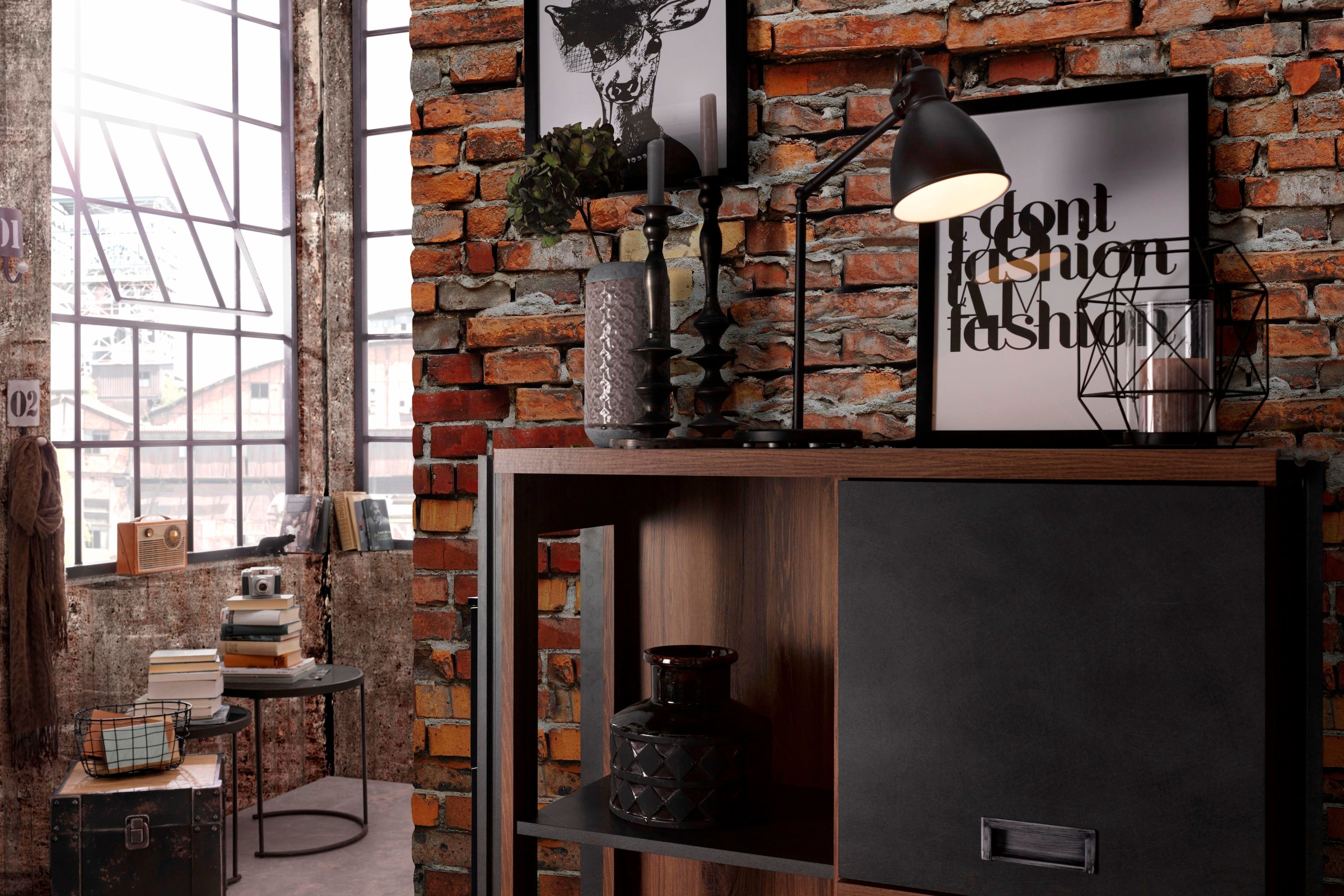 Komar Vliestapete »Vlies  - Bricklane - Grösse 368 x 248 cm« bedruckt glatt Wohnzimmer, Schlafzimmer