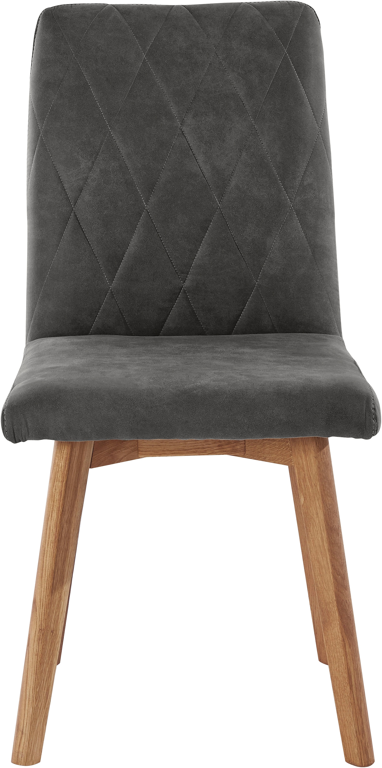 Home affaire Chaise de salle à manger »Brest« (Set) 2 cuisGestell aus Eiche Massivholz geölt