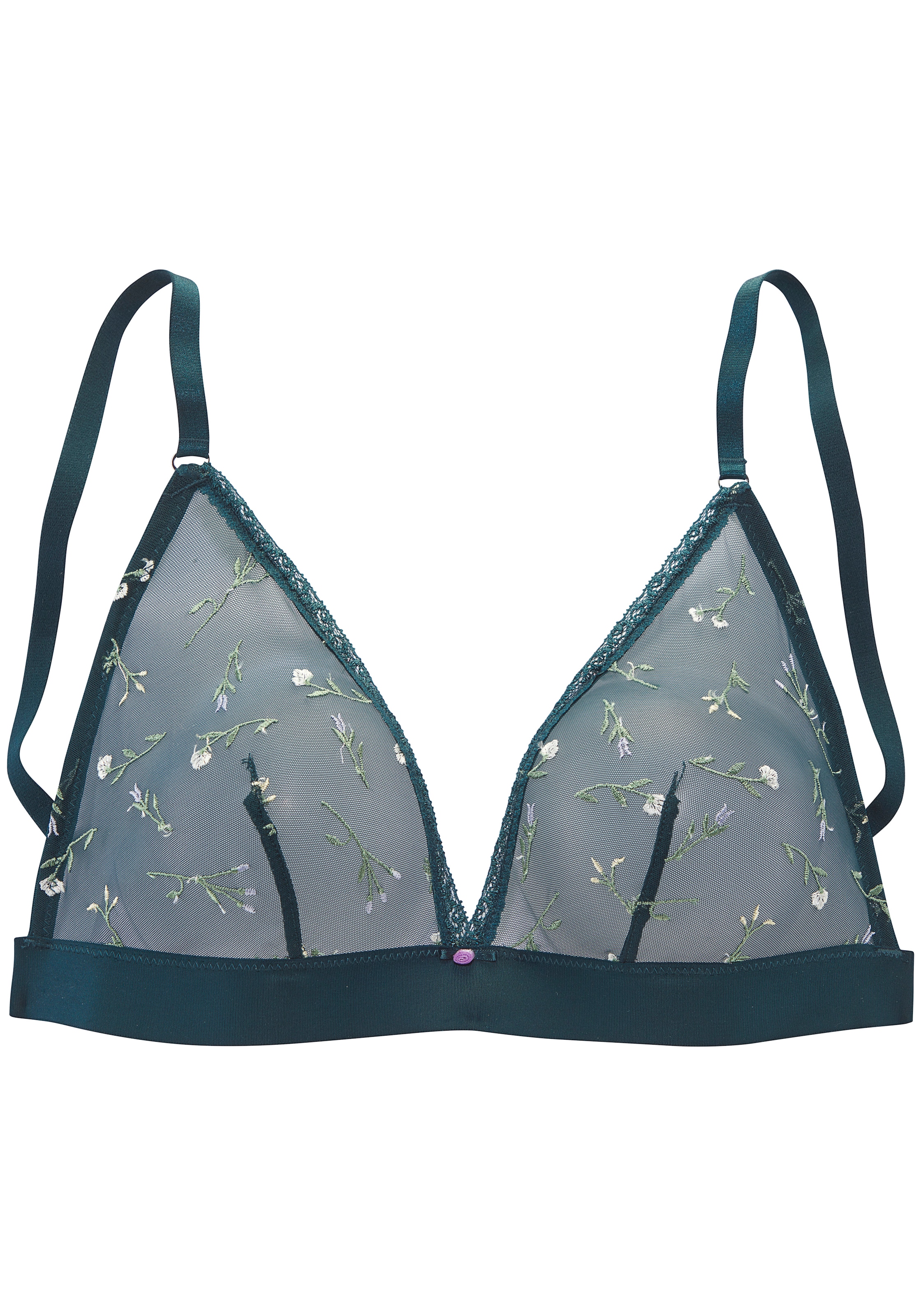 Vivance Soutien-gorge à bretelles »Thea« sans armatures en mesh transparent avec fine broderie florale