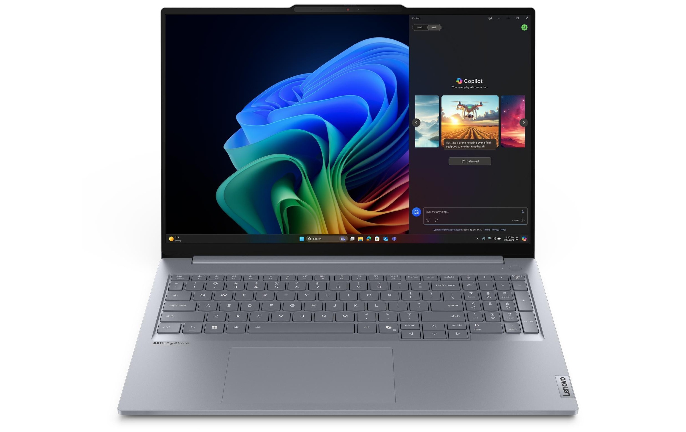 Lenovo Notebook »16 Gen. 7 QOY«, 40,48 cm, / 16 Zoll, Qualcomm, Snapdragon X Plus, Adreno, 512 GB SSD