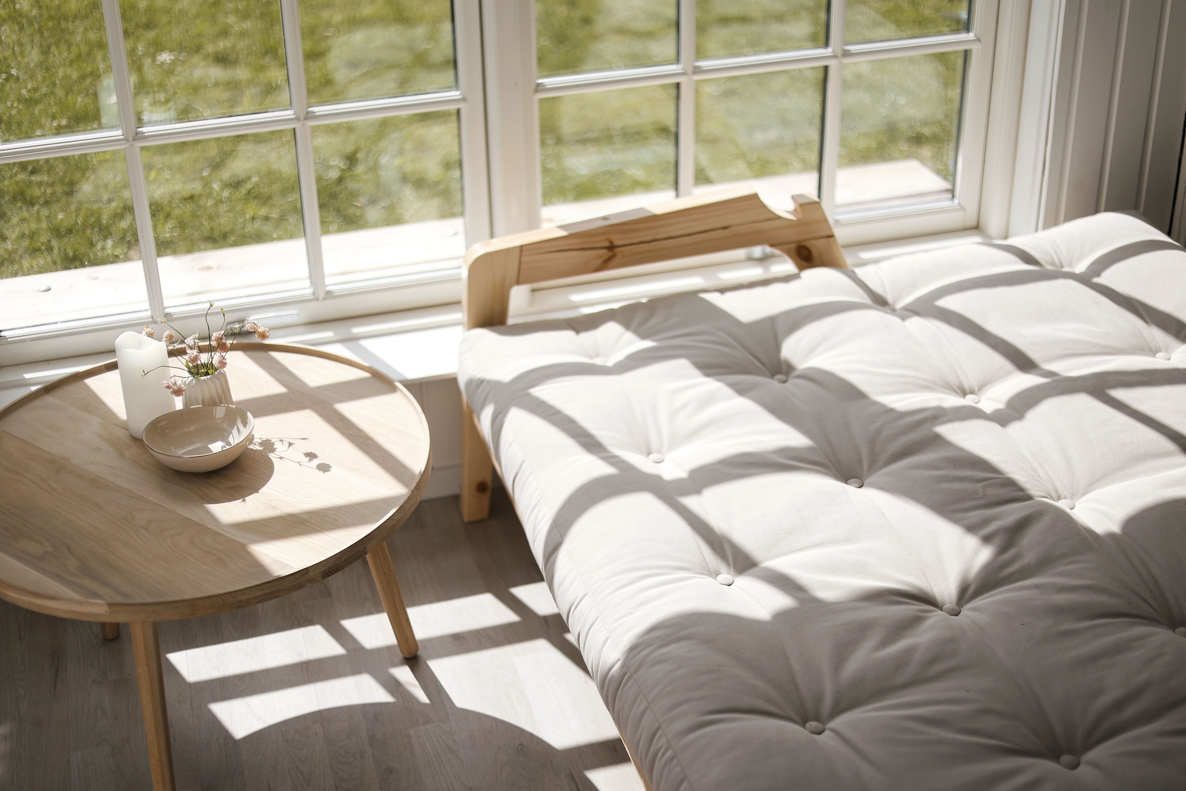 Karup Design Canapé-lit »Grab, inkl. Futonmatratze - aus massivem Kieferholz, 130x190 cm« avec structure bois, matelas futon inclus, surface couchage 130x190 cm