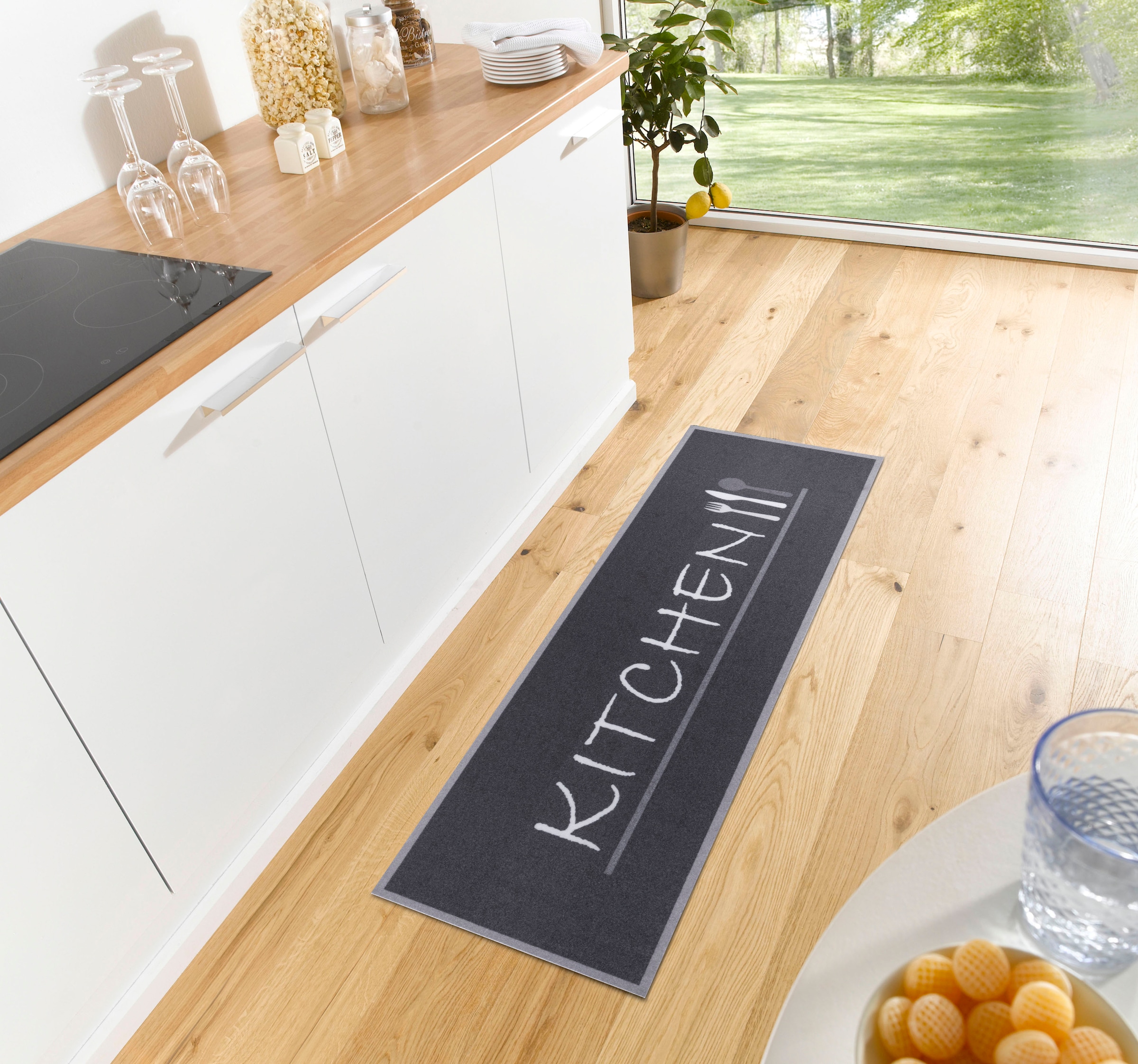 HANSE Home Küchenläufer »Kitchen Cutlery«, rechteckig, 3 mm Höhe, Läufer, Rutschfest, Küchenteppich, Küche, Teppich, Pflegeleicht