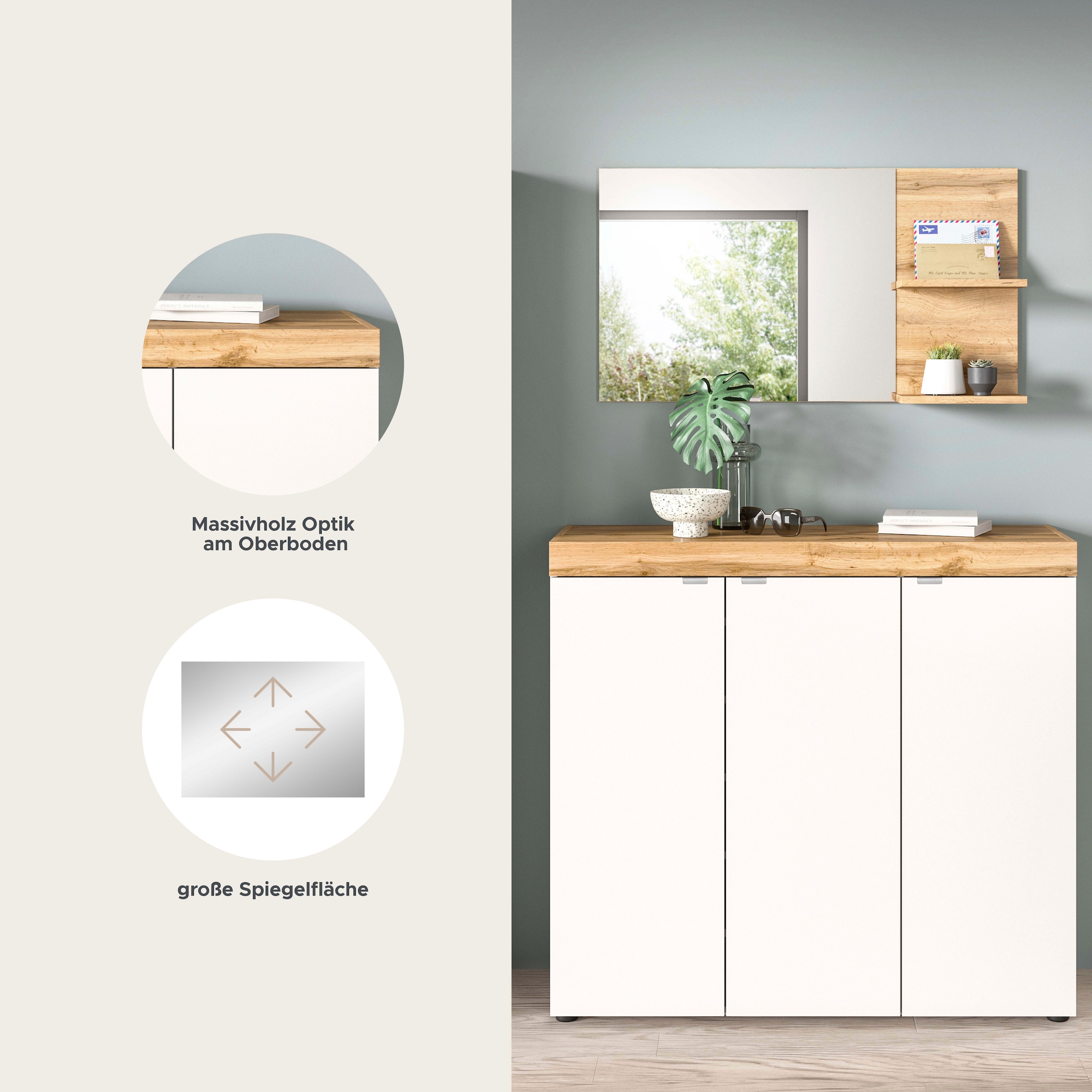 GOODproduct Garderoben-Set »MAMBO II, 2-teilig, hängend oder stehend montierbar« 2 Stk. tlg.