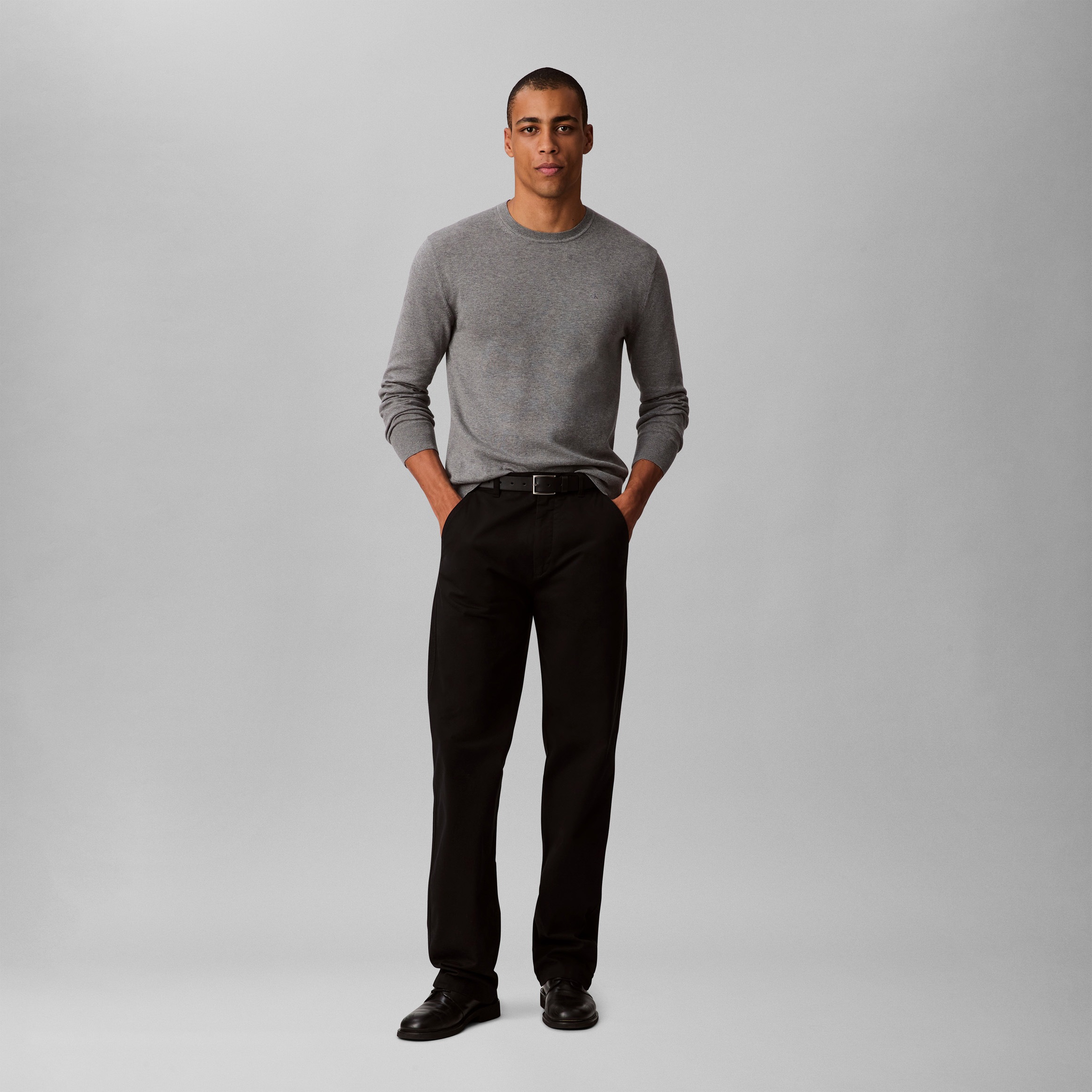Calvin Klein Strickpullover »LS SUPIMA COTTON CREW 14GG«, Mit Rundhalsausschnitt