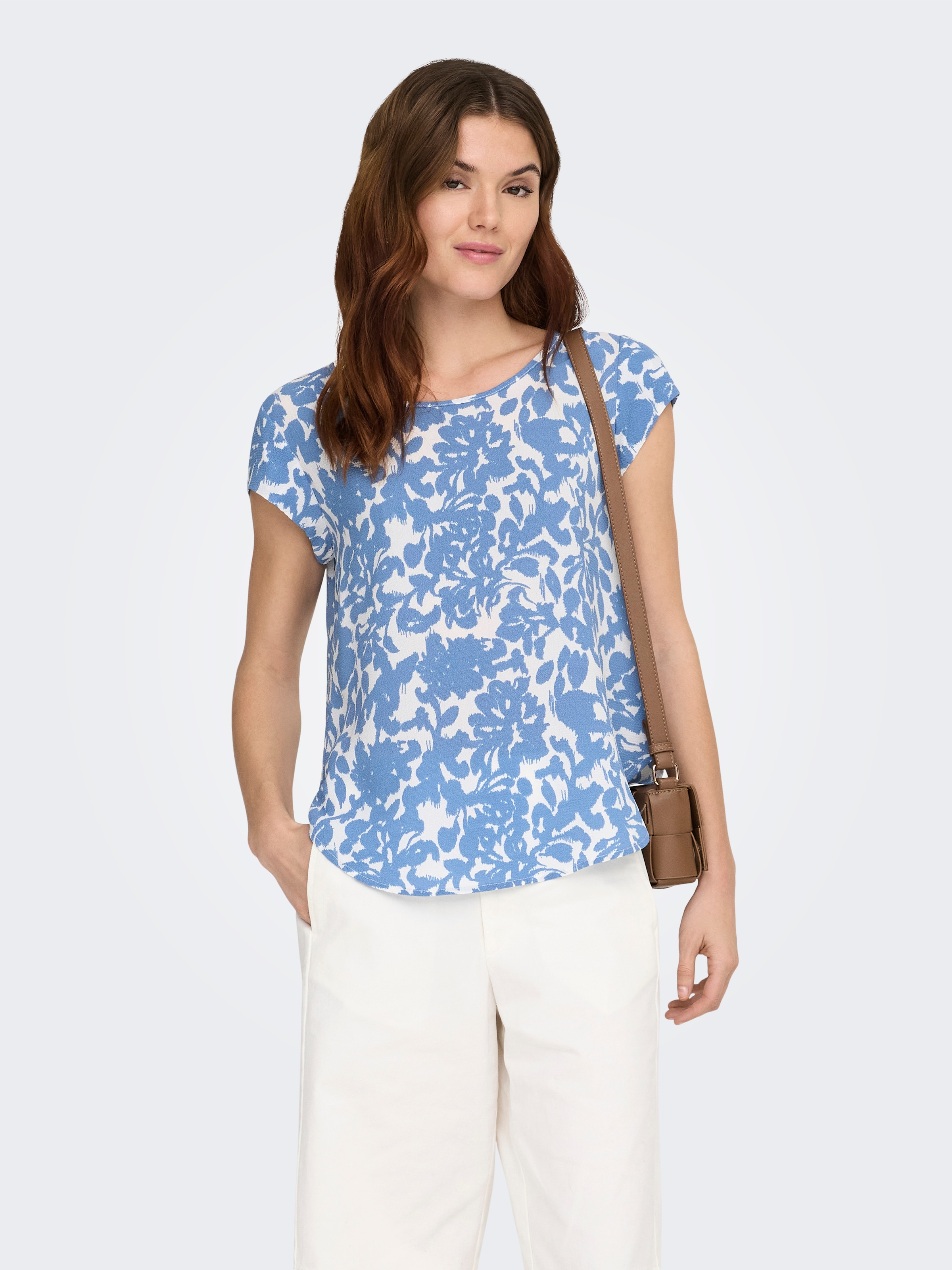 ONLY Shirtbluse »ONLVIC S/S AOP TOP NOOS PTM« mit Allover Druck
