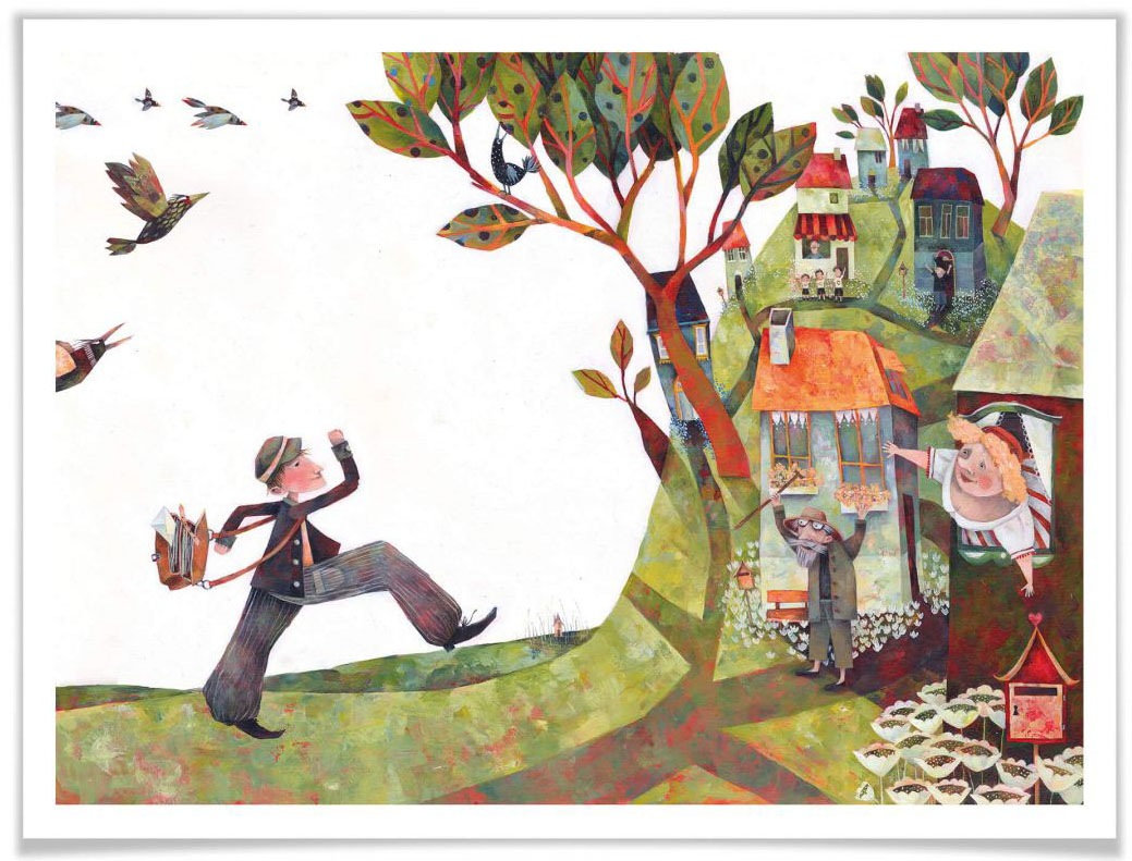 Image of Wall-Art Poster »Märchen Wandbilder Der Briefträger«, Menschen, (1 St.), Poster, Wandbild, Bild, Wandposter bei Ackermann Versand Schweiz