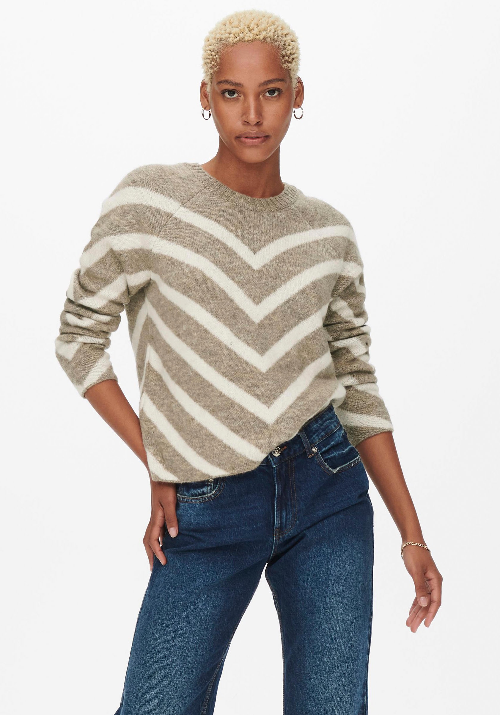 Image of ONLY Strickpullover "ONLELIZA L/S PULLOVER KNT NOOS" Kunstfaser, regular fit